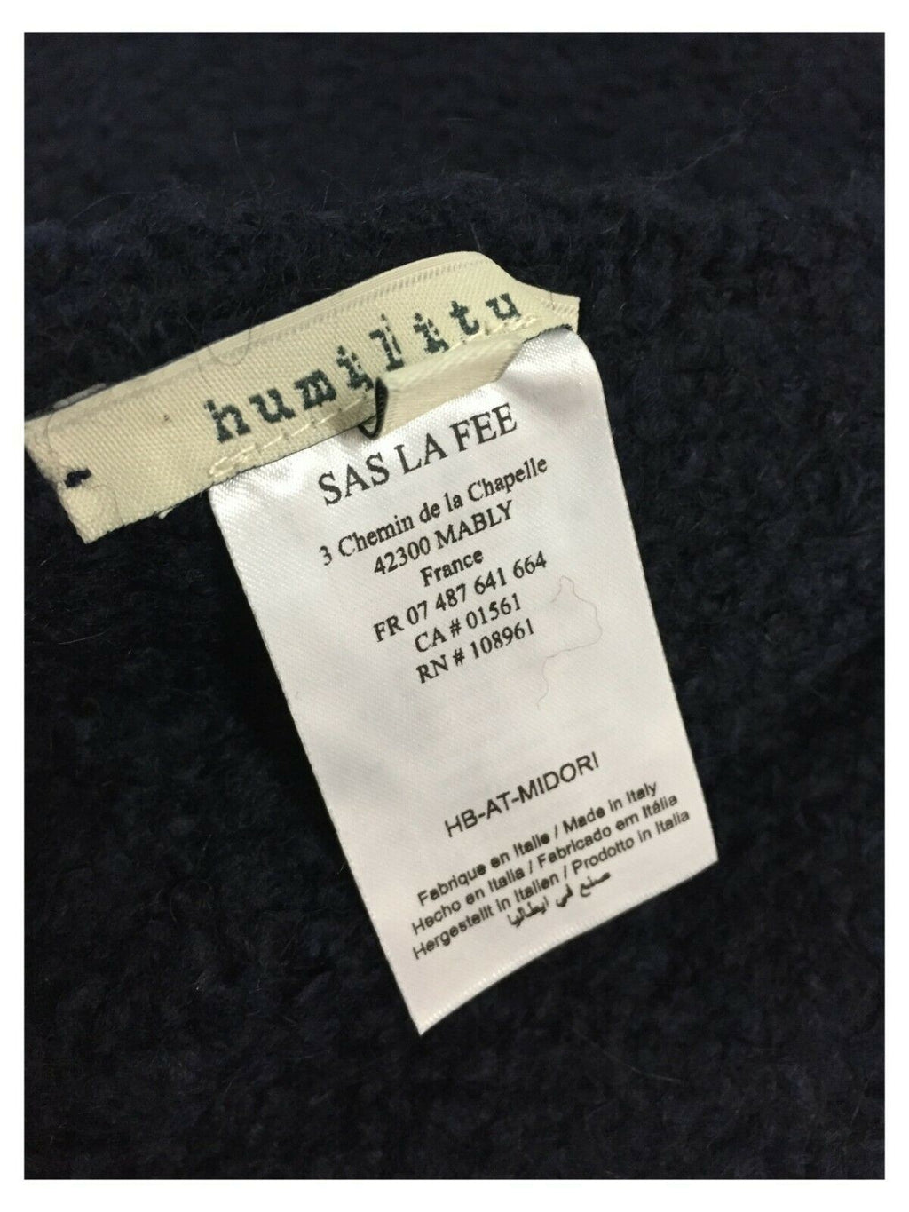 HUMILITY 1949 sciarpa donna bouclé art HB-AT-MIDORI MADE IN ITALY