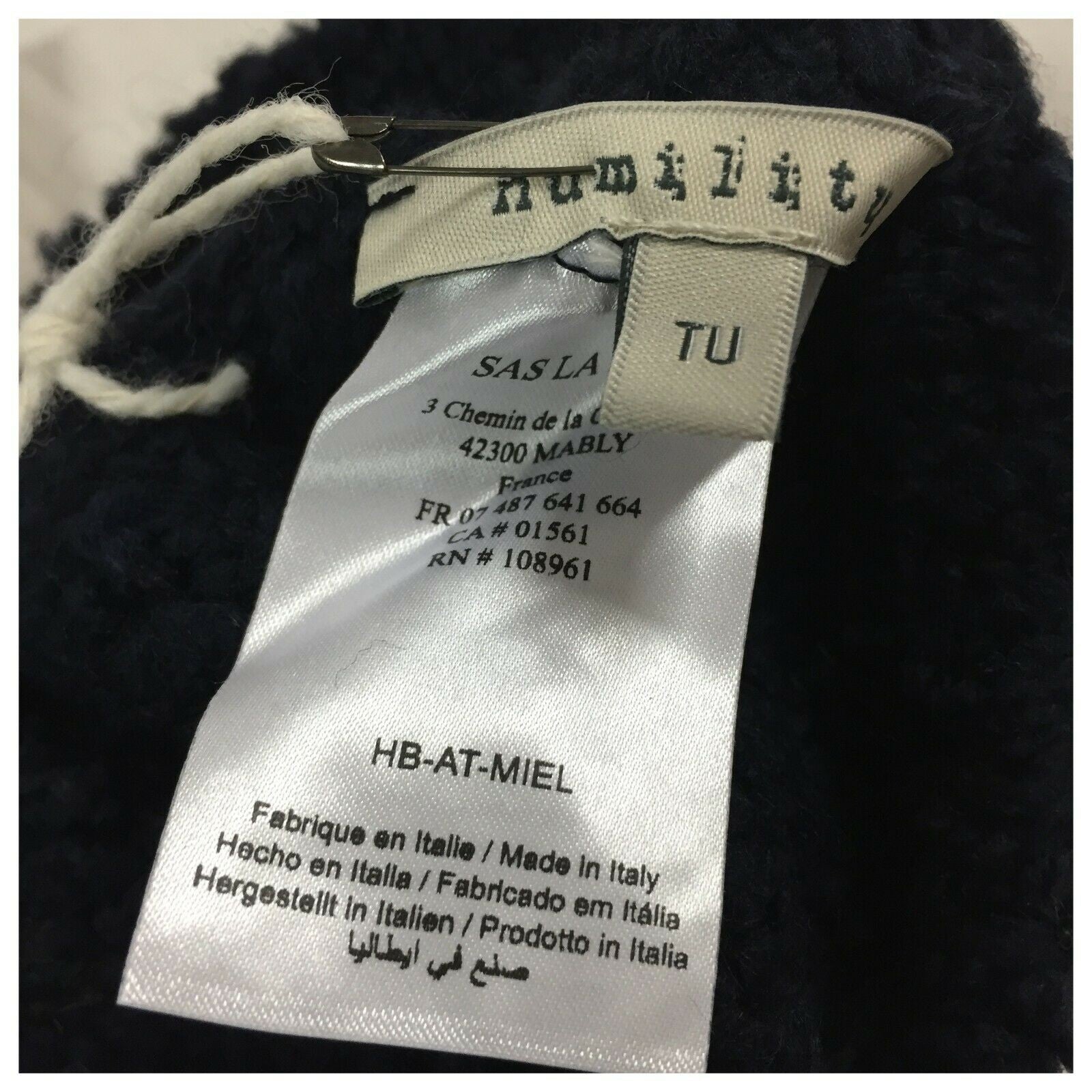 HUMILITY 1949 cappello donna bouclé art HB-AT-MIEL MADE IN ITALY