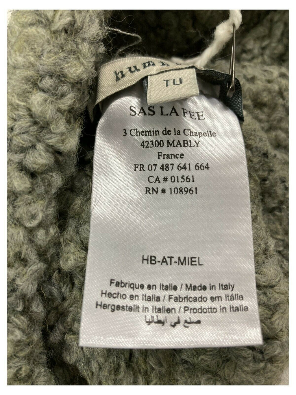 HUMILITY 1949 cappello donna bouclé art HB-AT-MIEL MADE IN ITALY