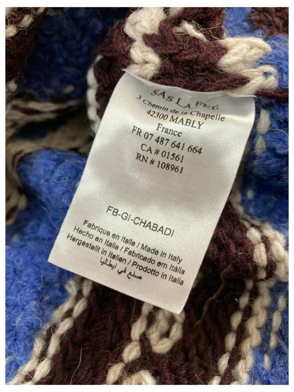 LA FEE MARABOUTEE cardigan écru inserti azzurro/bluette art FB-GI-CHABADI