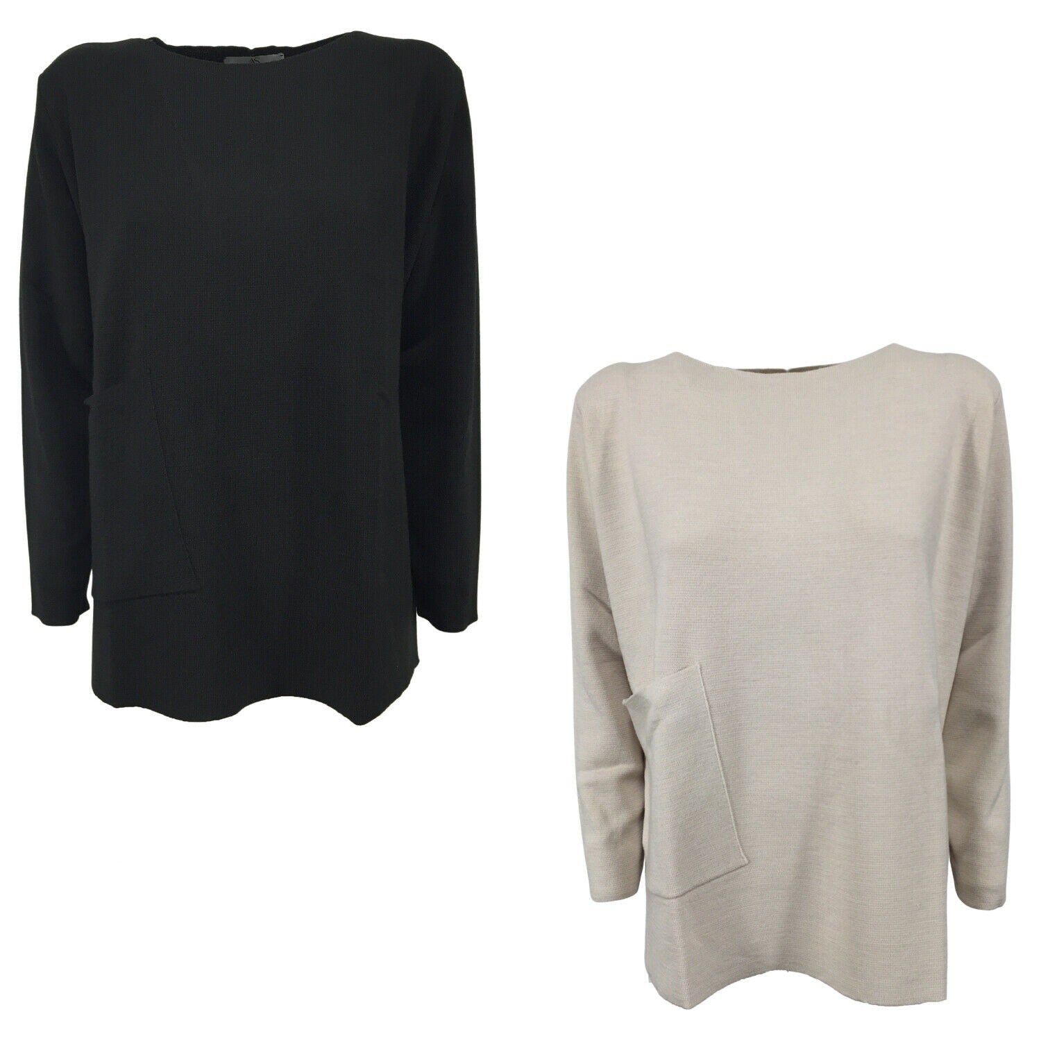 ANNA SERAVALLI maglia donna girocollo art S1044 50% lana 50% acrilico MADE IN ITALY