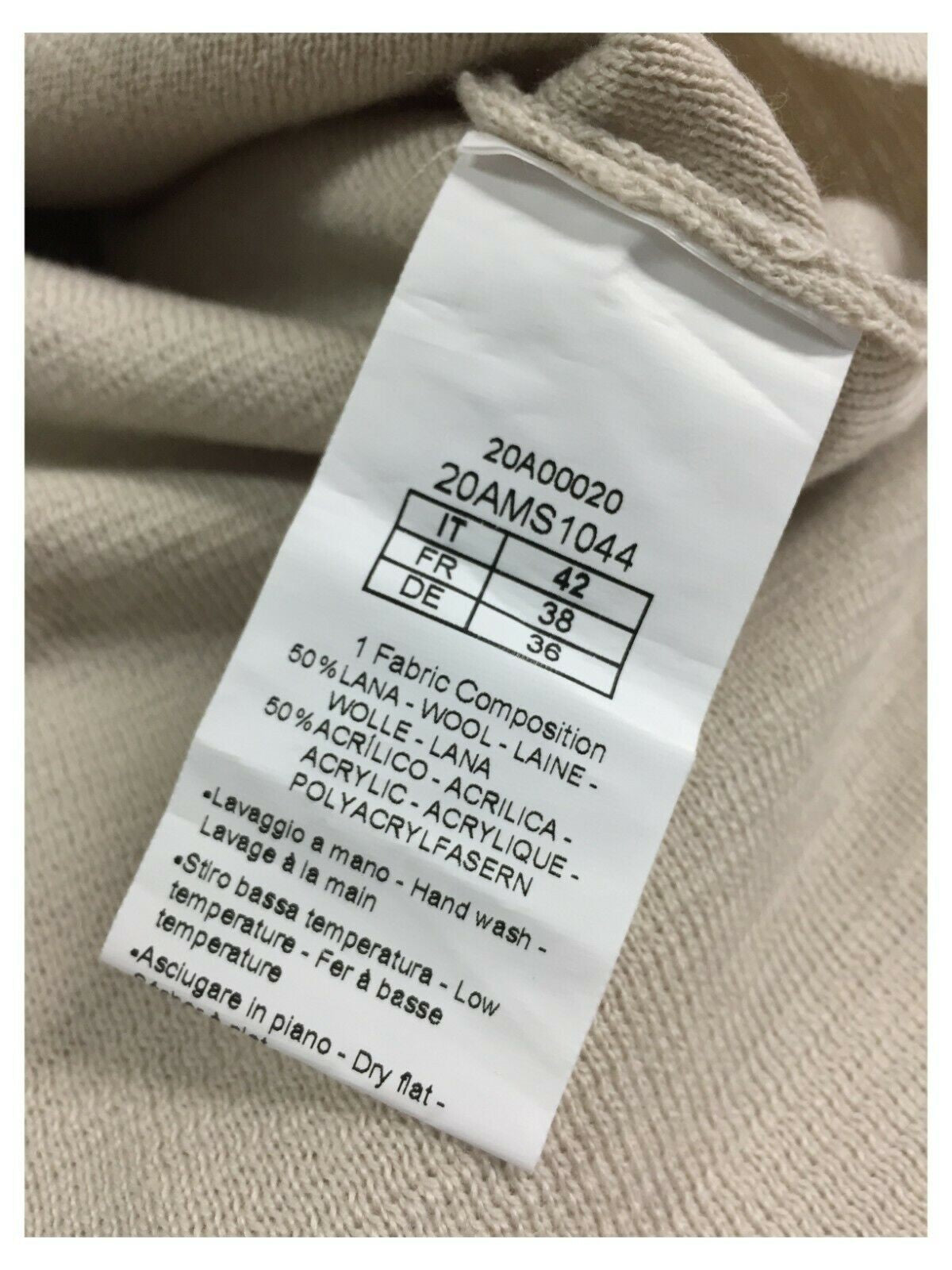 ANNA SERAVALLI maglia donna girocollo art S1044 50% lana 50% acrilico MADE IN ITALY