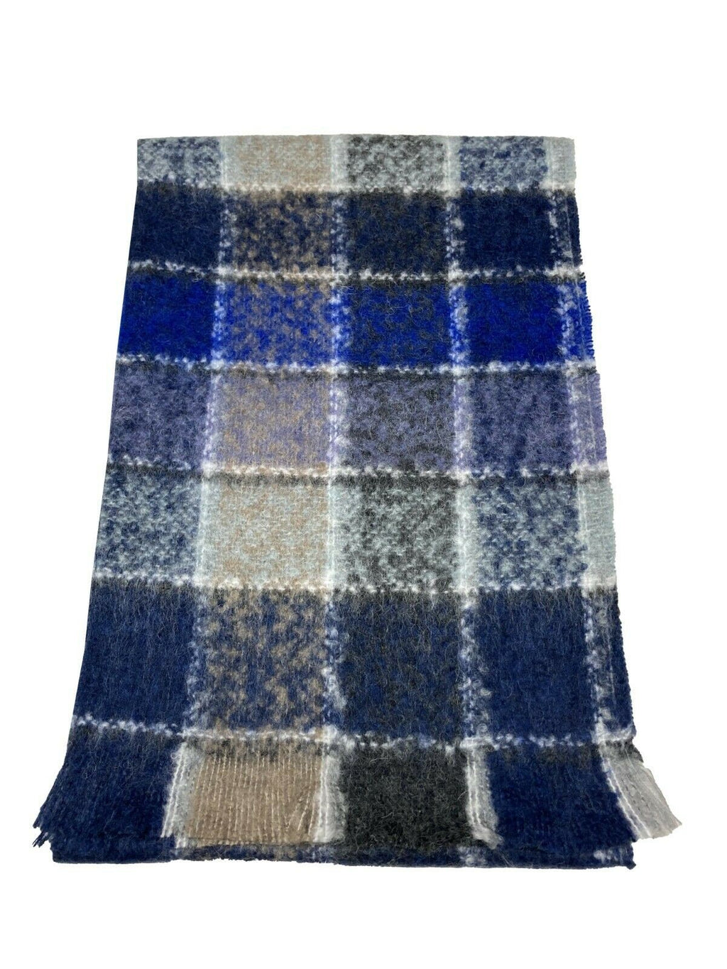 LA FEE MARABOUTEE sciarpa donna quadri bluette/grigio art FB-AT-CLEIA MADE IN FRANCE