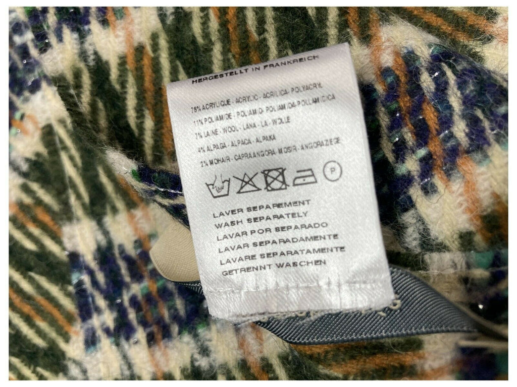 LA FEE MARABOUTEE sciarpa donna quadri multicolor art FB-AT-CLOE MADE IN FRANCE