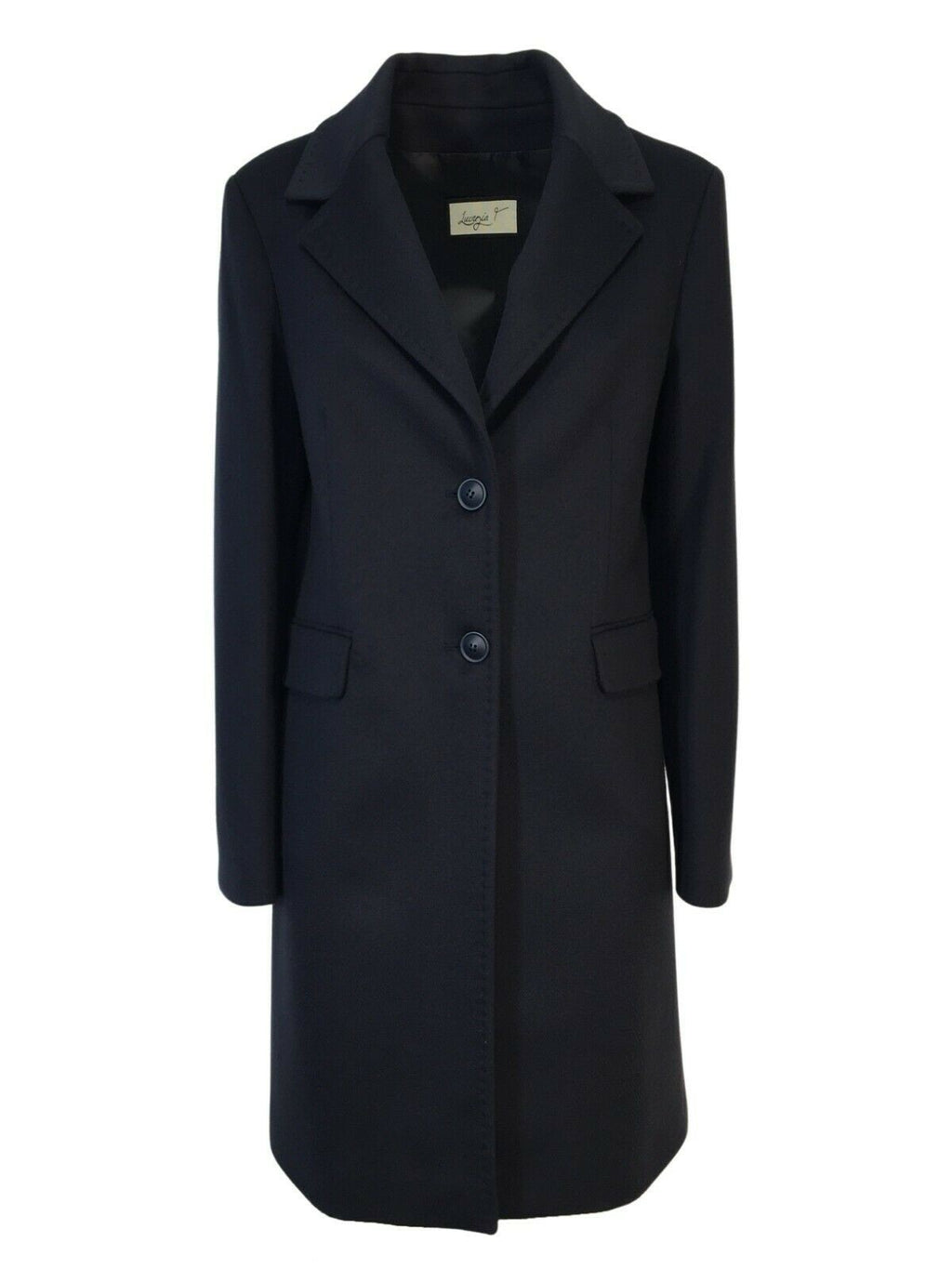 LUCREZIA T cappotto donna monopetto 2 bottoni slim art L21704LU550 100% lana MADE IN ITALY
