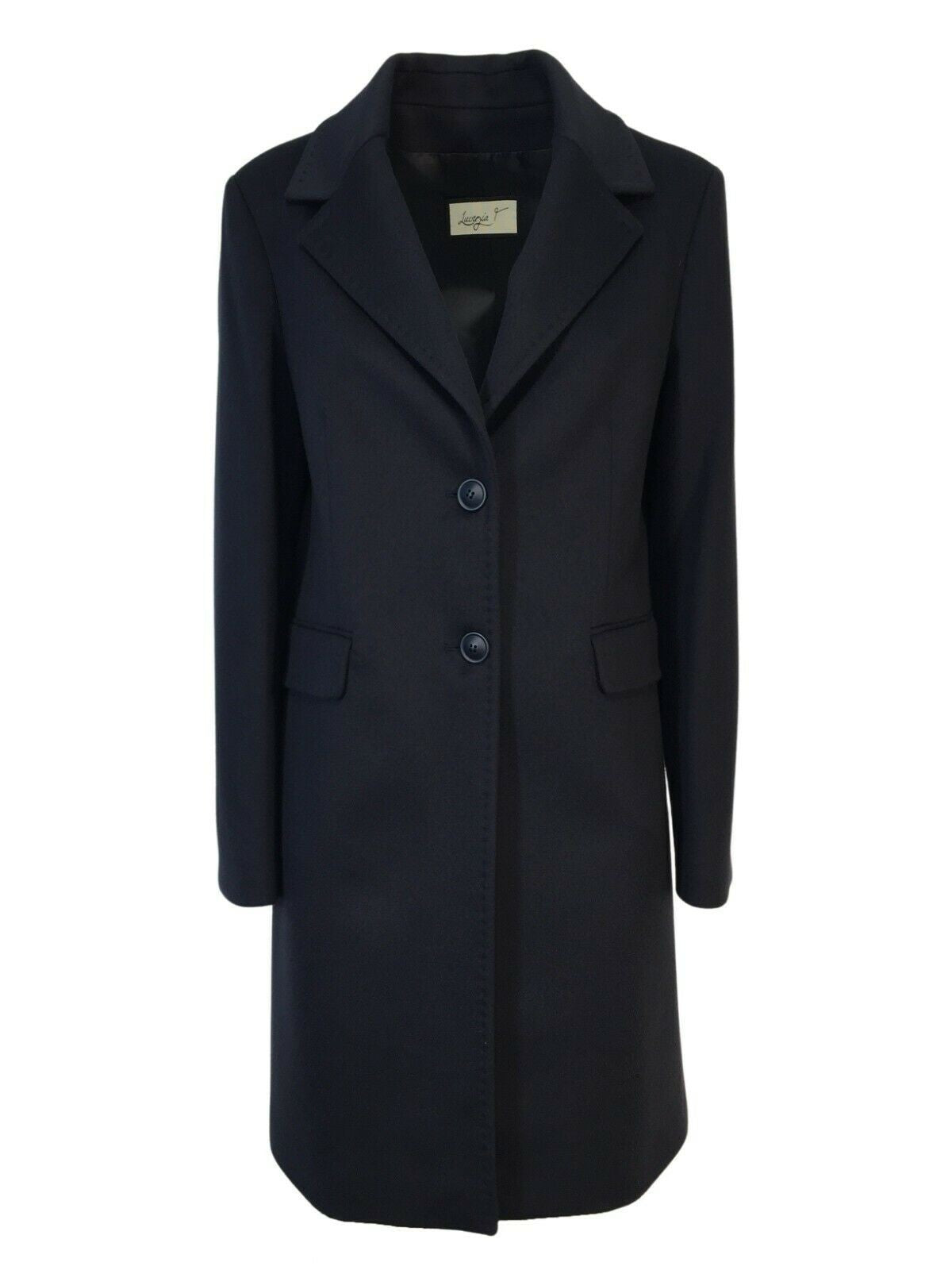 LUCREZIA T cappotto donna monopetto 2 bottoni slim art L21704LU550 100% lana MADE IN ITALY