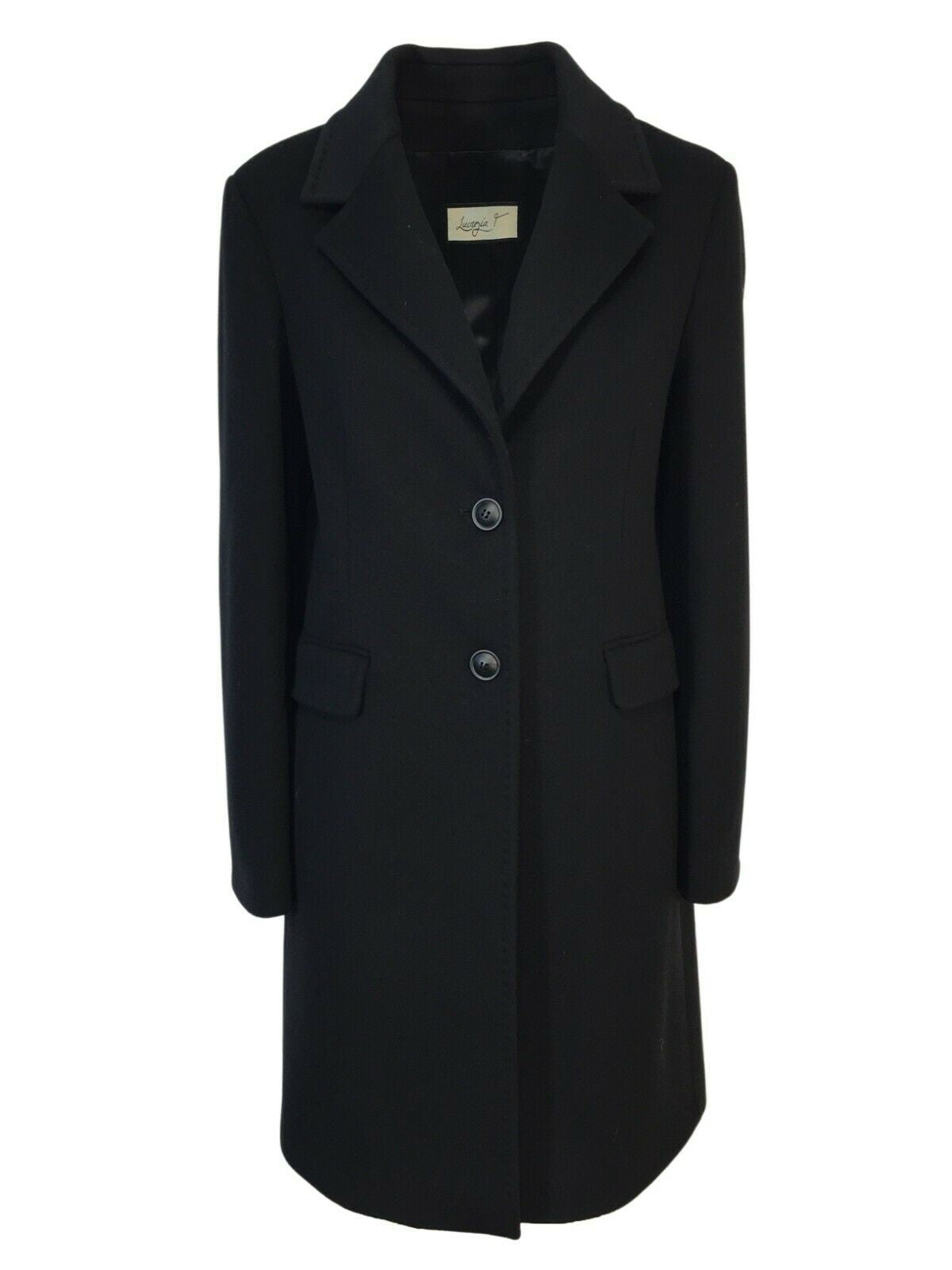 LUCREZIA T cappotto donna monopetto 2 bottoni slim art L21704LU550 100% lana MADE IN ITALY