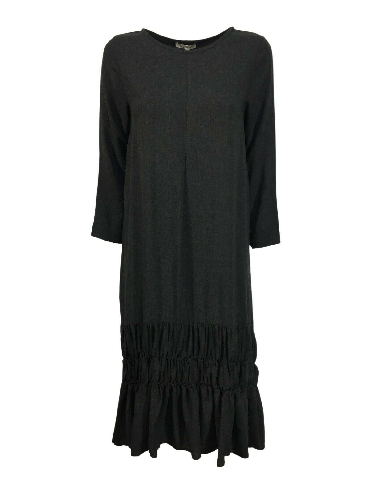 HUMILITY 1949 abito donna lungo antracite girocollo art HB-RO-MORINE 100% viscosa MADE IN ITALY
