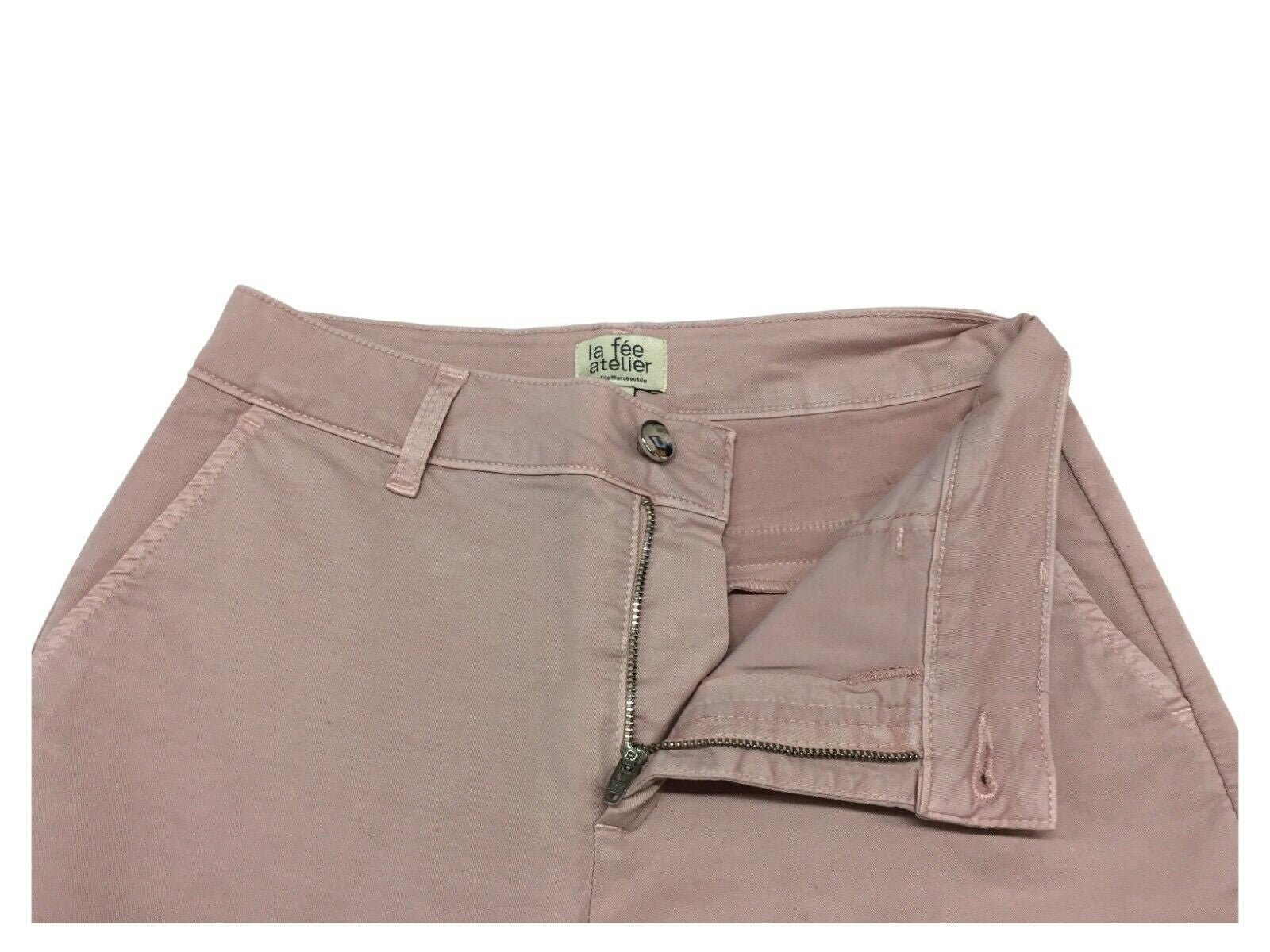 LA FEE MARABOUTEE pantalone donna rosa alla caviglia art FA-PA-MIA MADE IN ITALY