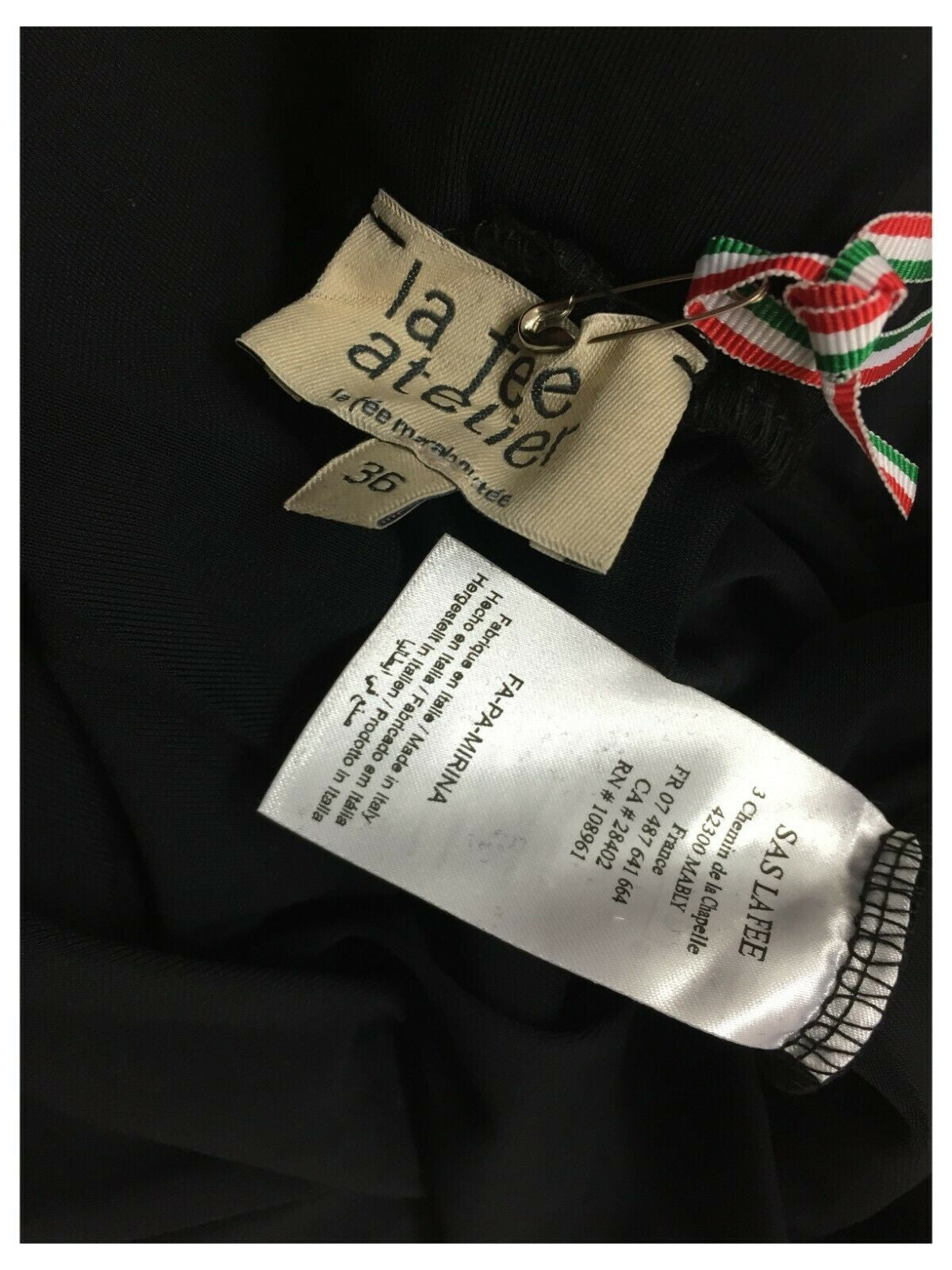 LA FEE MARABOUTEE pantalone jersey donna nero art FA-PA-MIRINA MADE IN ITALY