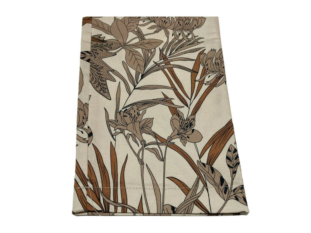 LA FEE MARABOUTEE pantalone donna fantasia floreale beige/cuoio art FA-PA-MONA 97% cotone 3% elastan MADE IN ITALY