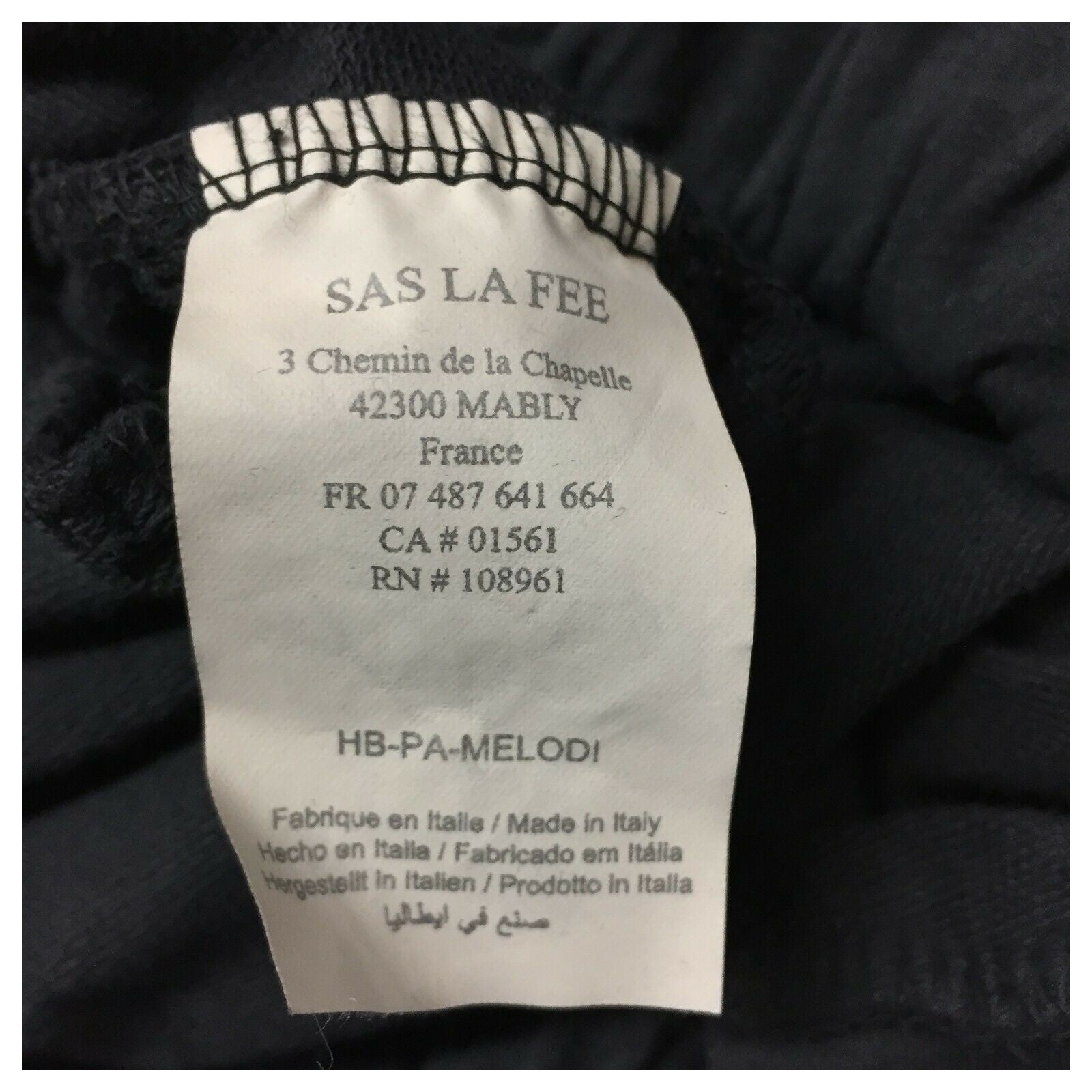 HUMILITY 1949 pantalone felpa garzata nero maxi-palazzo art HB-PA-MELODI MADE IN ITALY