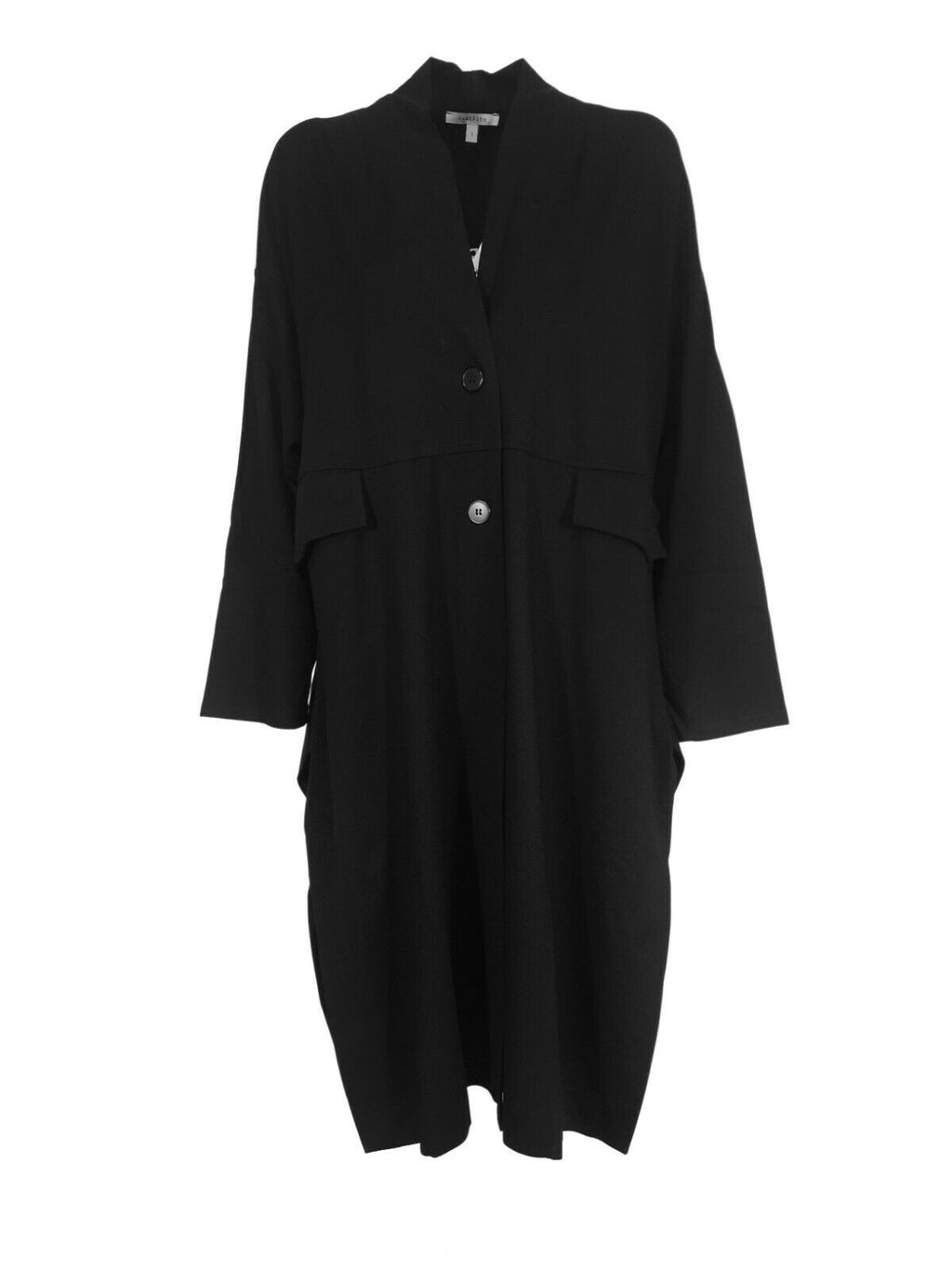 HUMILITY 1949 maxi cardigan donna nero punto milano art HB-VE-MARIBEL MADE IN ITALY