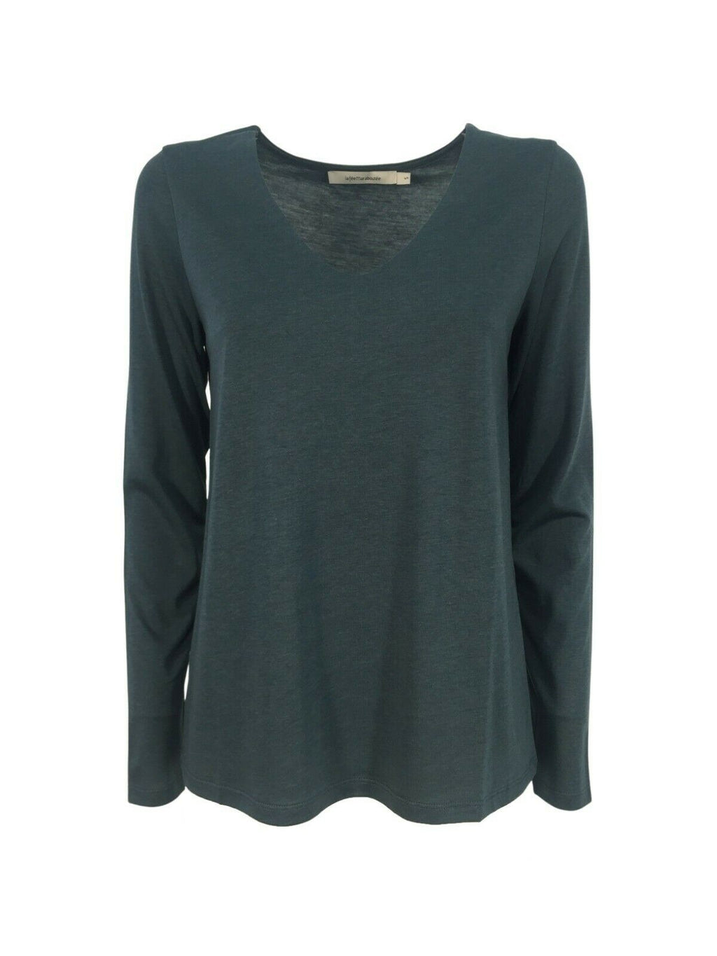 LA FEE MARABOUTEE t-shirt donna manica lunga collo a v  art FB-TS-CANIL MADE IN PORTUGAL