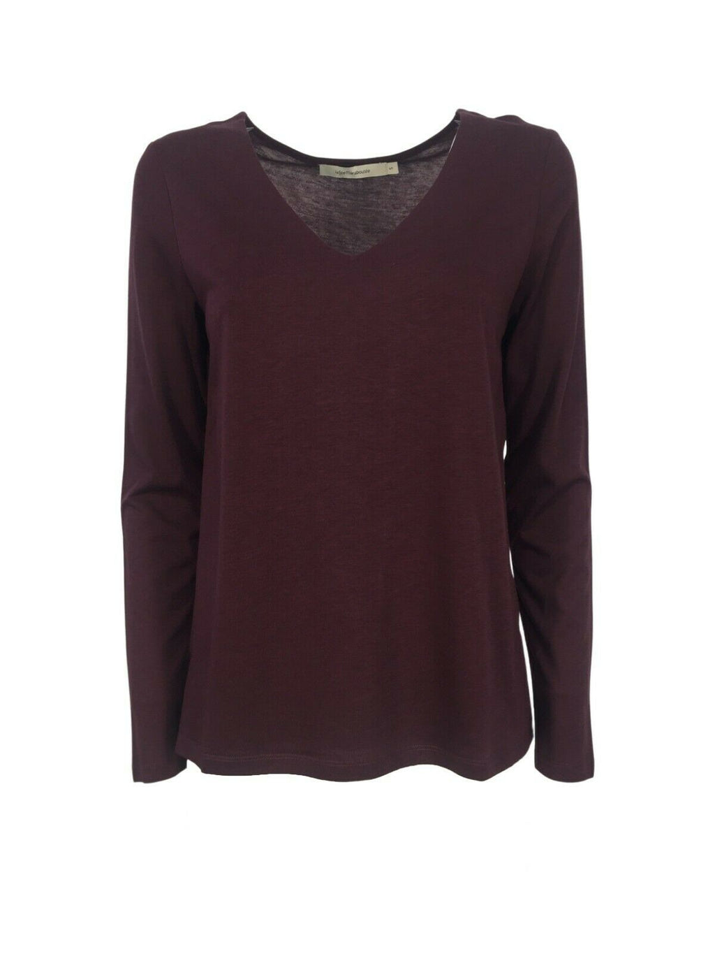 LA FEE MARABOUTEE t-shirt donna manica lunga collo a v  art FB-TS-CANIL MADE IN PORTUGAL