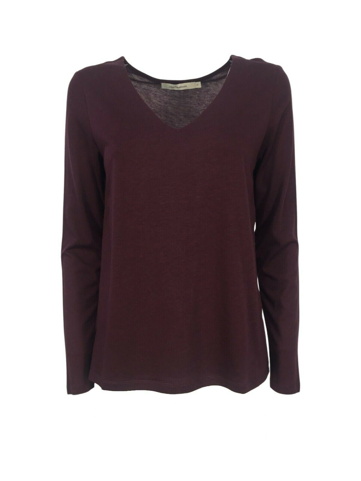 LA FEE MARABOUTEE t-shirt donna manica lunga collo a v  art FB-TS-CANIL MADE IN PORTUGAL