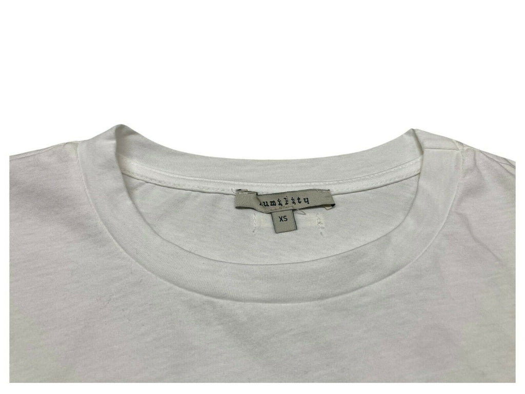 HUMILITY 1949 t-shirt donna mezza manica bianca stampa nero art HB-TS-MILDRED 100% cotone MADE IN ITALY