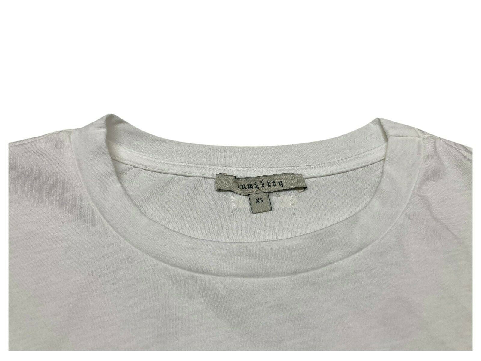 HUMILITY 1949 t-shirt donna mezza manica bianca stampa nero art HB-TS-MILDRED 100% cotone MADE IN ITALY