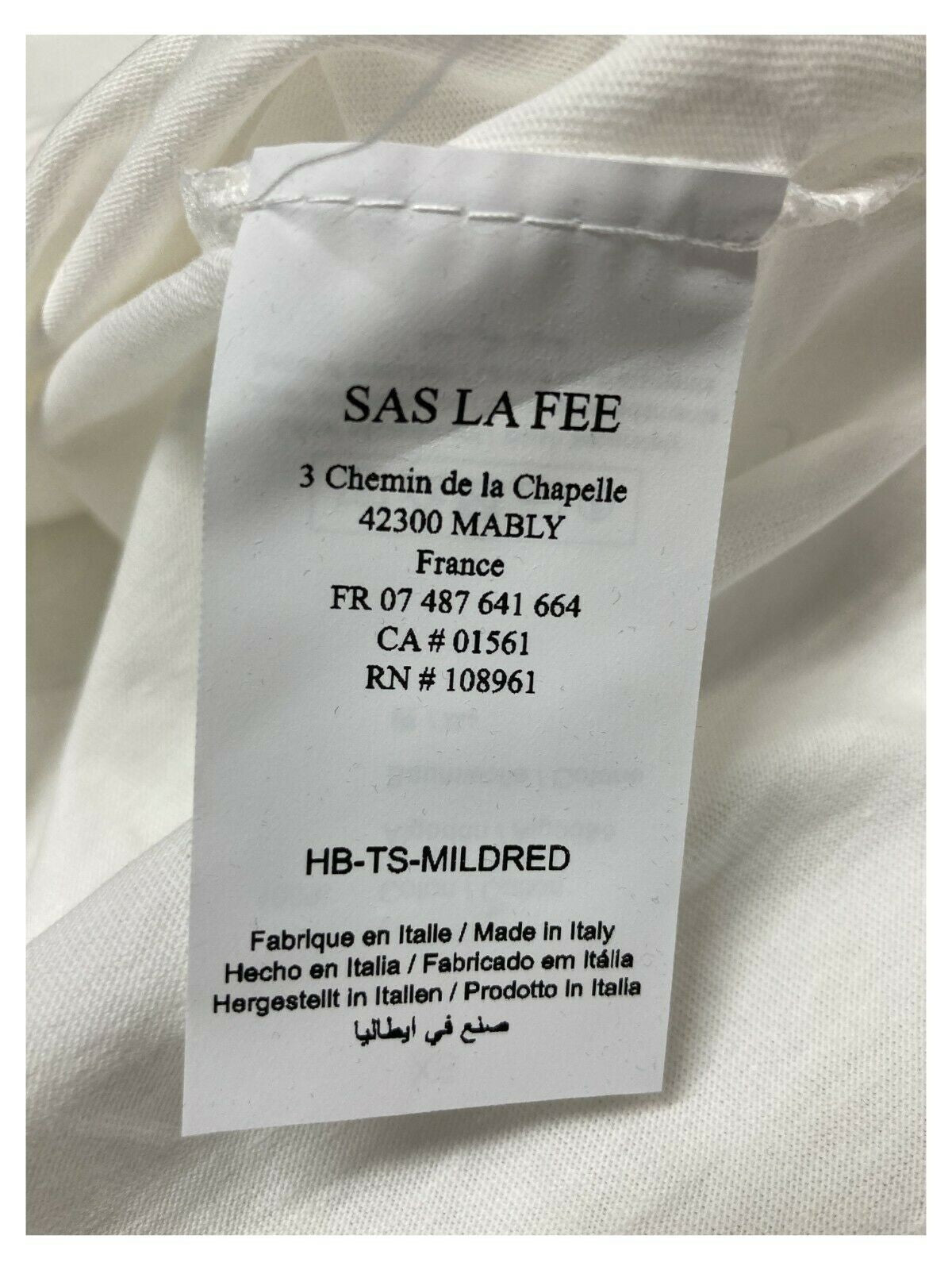 HUMILITY 1949 t-shirt donna mezza manica bianca stampa nero art HB-TS-MILDRED 100% cotone MADE IN ITALY