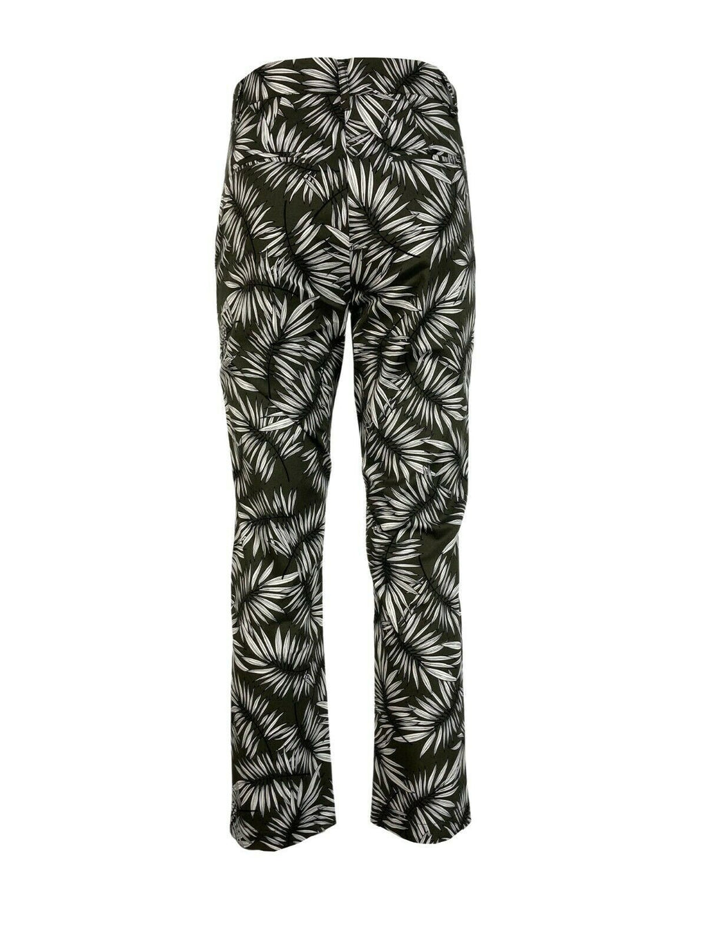 LA FEE MARABOUTEE pantalone donna fantasia foglie militare/bianco/nero art FA-PA-MICHELE MADE IN ITALY