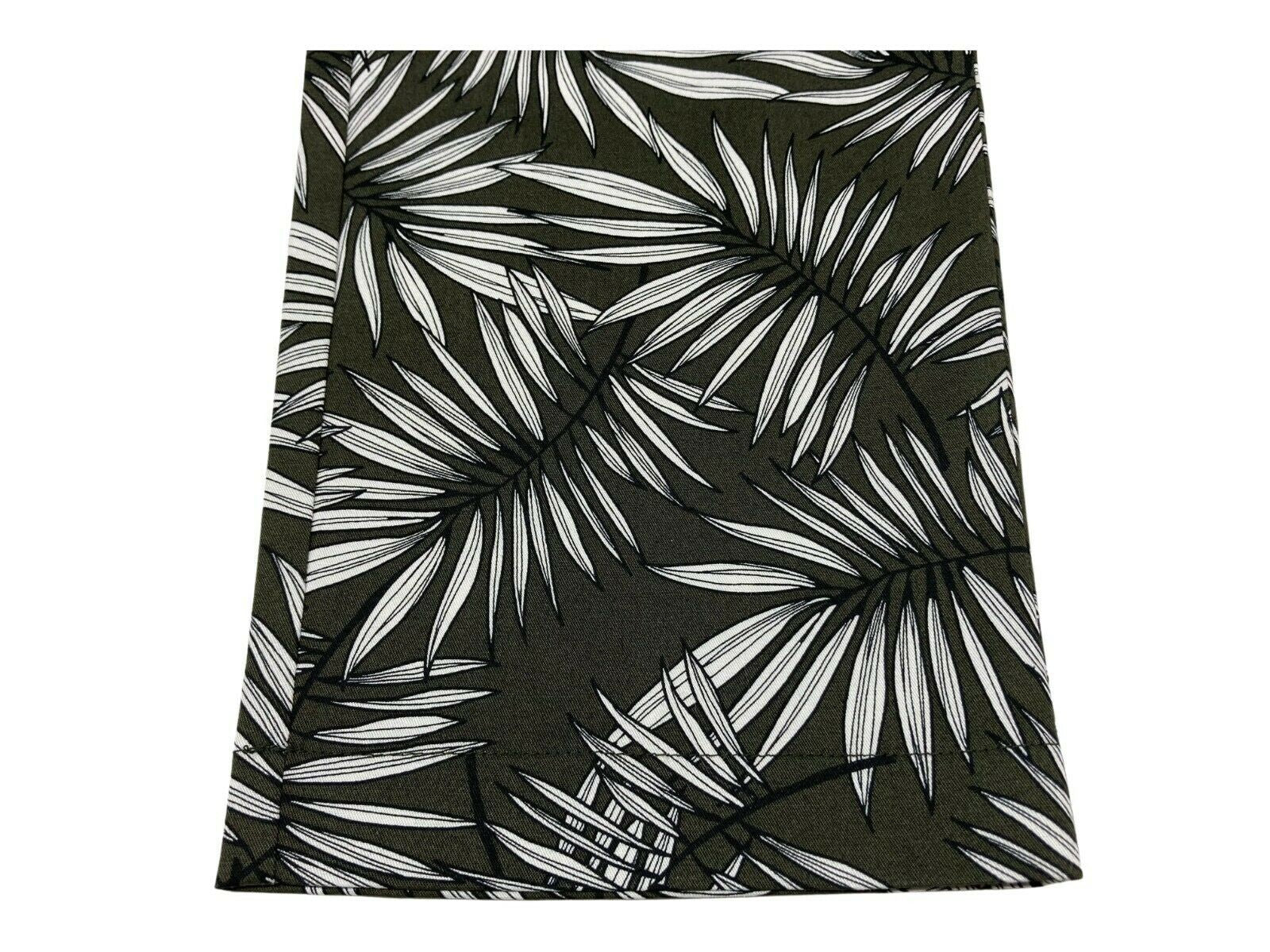 LA FEE MARABOUTEE pantalone donna fantasia foglie militare/bianco/nero art FA-PA-MICHELE MADE IN ITALY