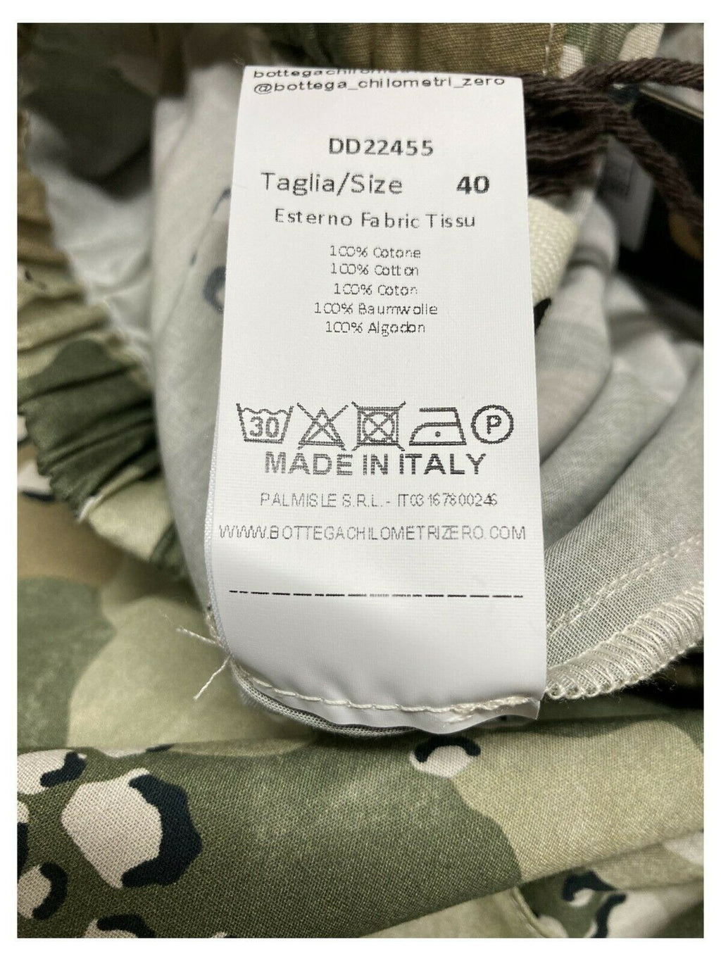 4.10 by BKØ pantalone donna fantasia art DD22455 MICENE 100% cotone MADE IN ITALY