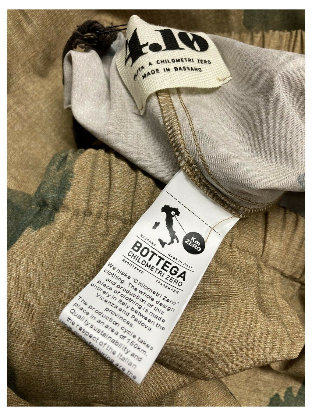 4.10 by BKØ pantalone donna fantasia art DD22455 MICENE 100% cotone MADE IN ITALY