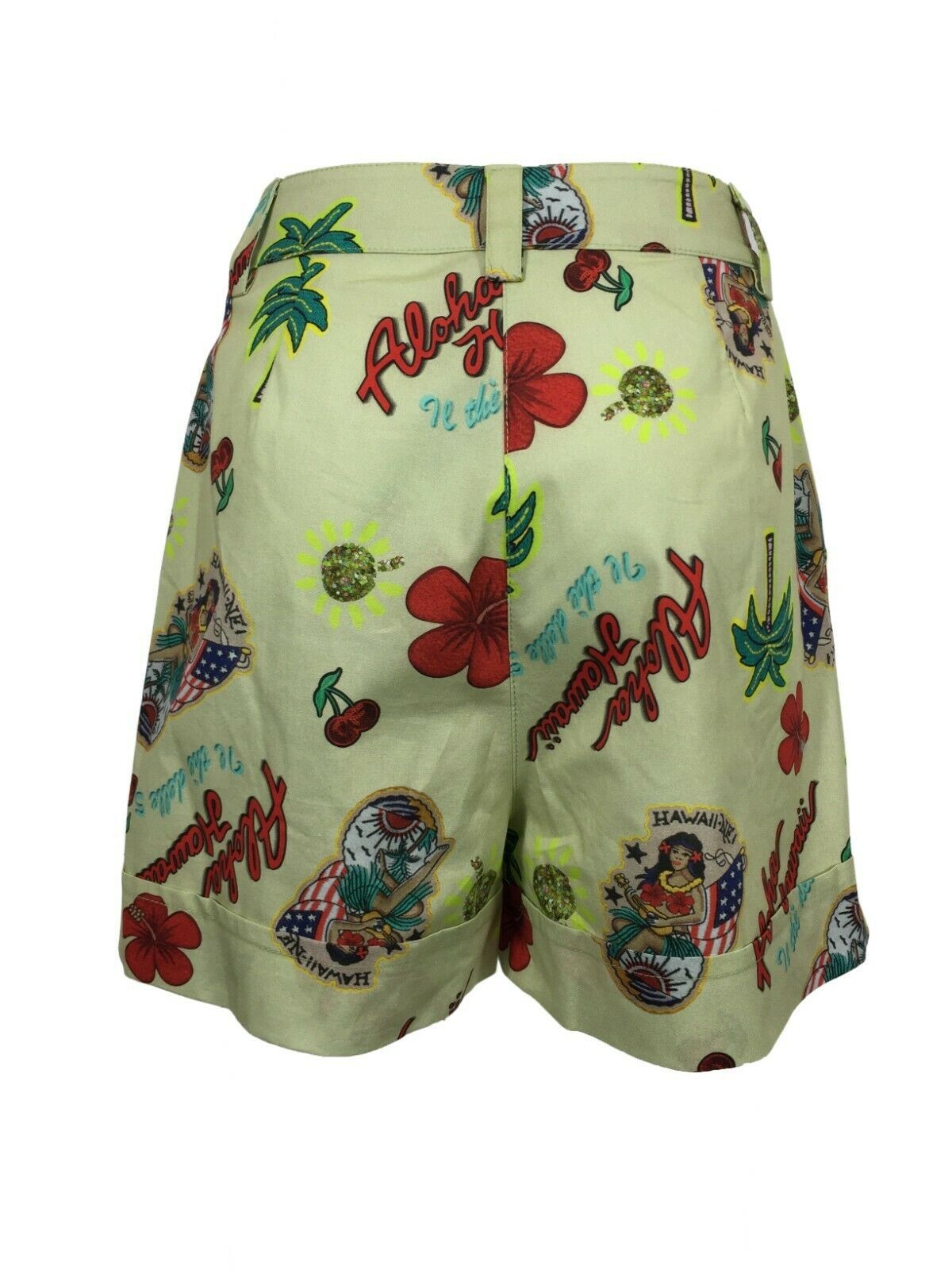 IL THE DELLE 5 short donna fantasia tropical art HERM 12ST 100% cotone MADE IN ITALY