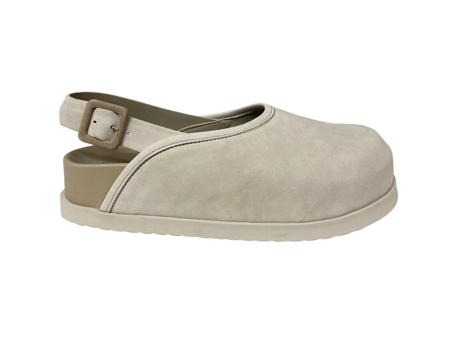 PATRIZIA BONFANTI scarpa taupe rivisitazione metropolitana scarpe clog art SAYO LAVE’ 100% pelle MADE IN ITALY