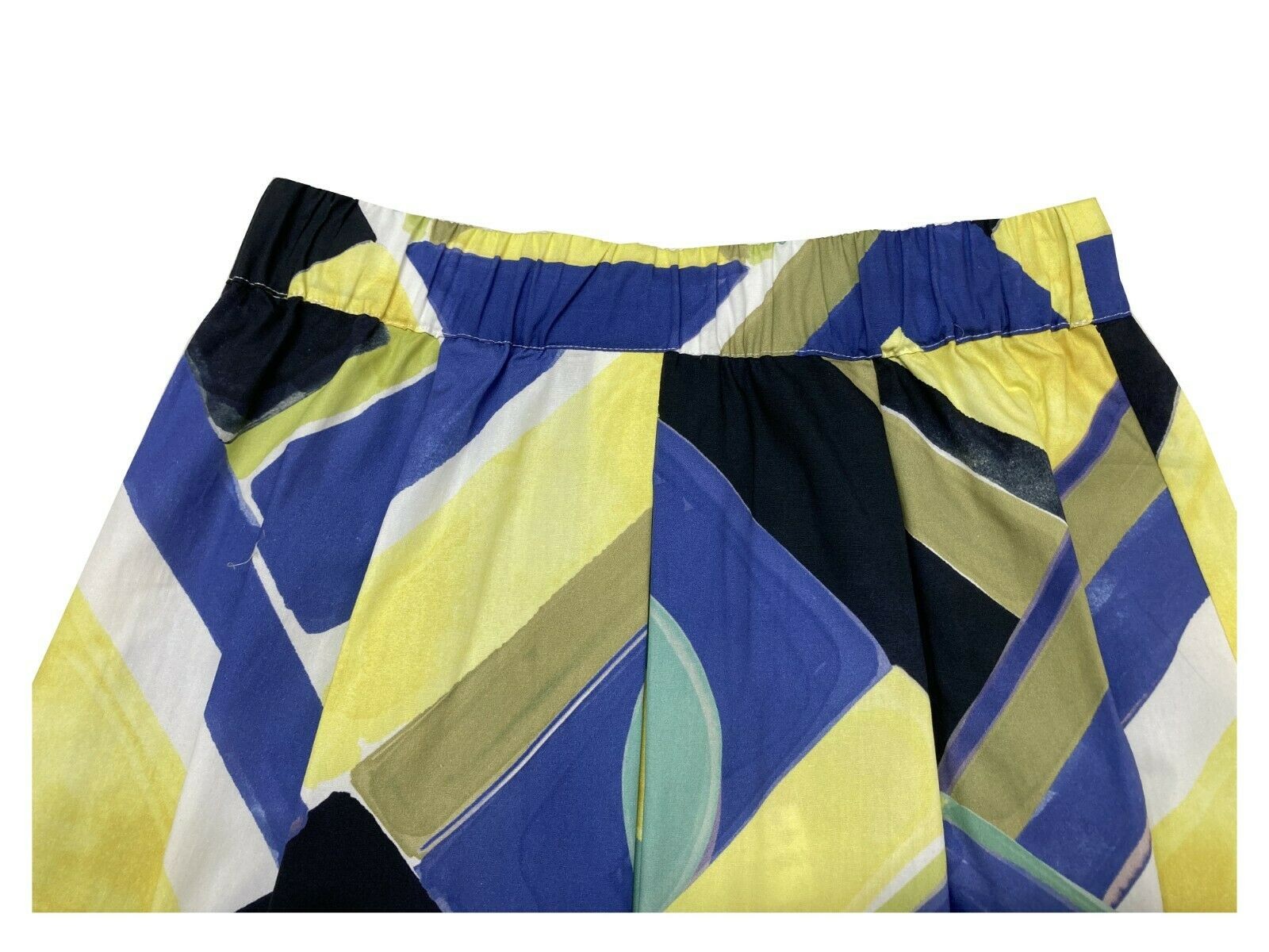 ETiCi gonna donna fantasia bluette/giallo/verde art H1/5804 100% cotone MADE IN ITALY