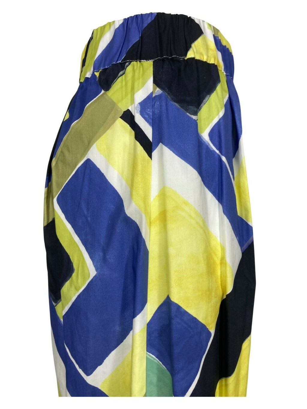 ETiCi gonna donna fantasia bluette/giallo/verde art H1/5804 100% cotone MADE IN ITALY