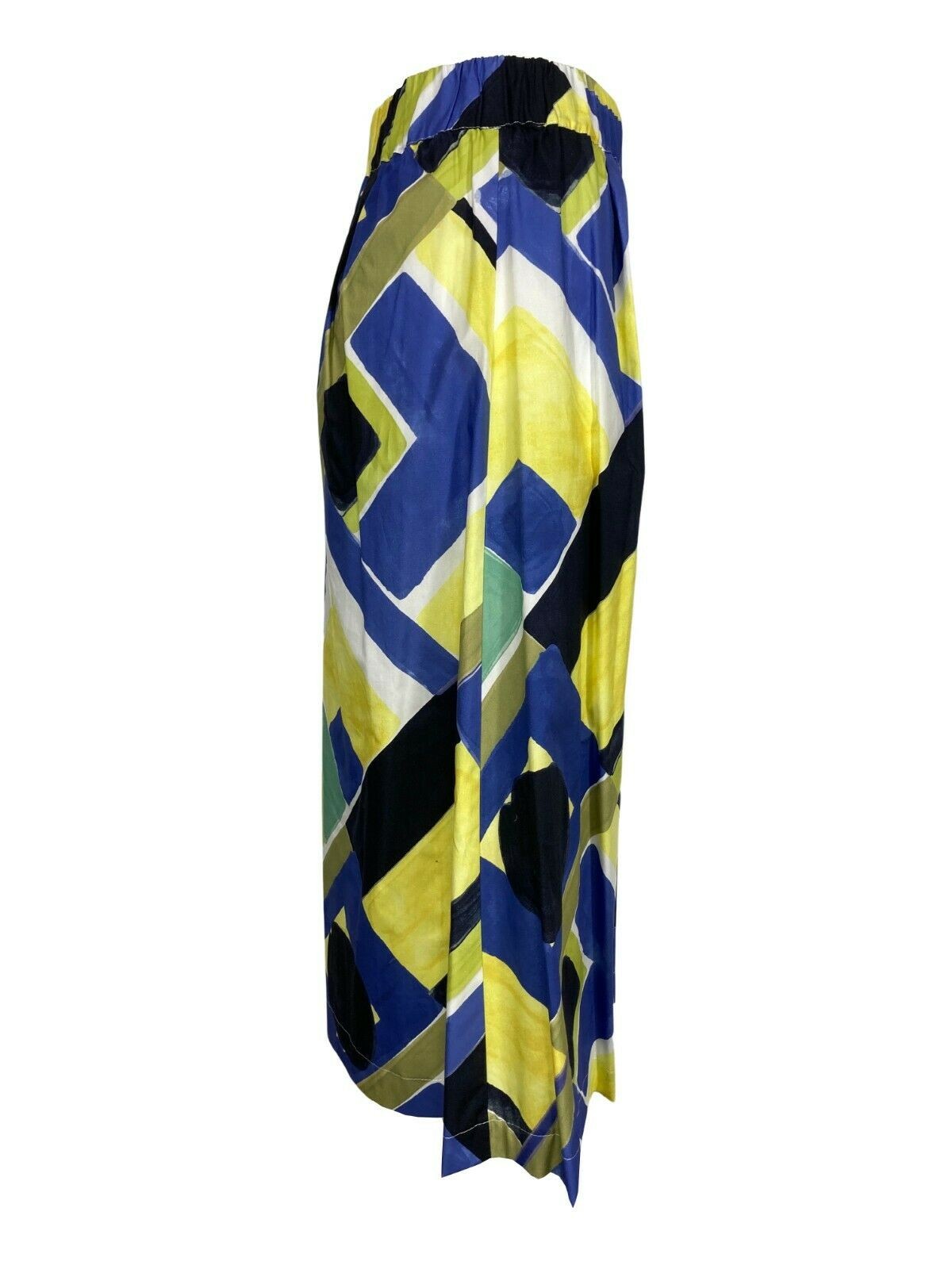 ETiCi gonna donna fantasia bluette/giallo/verde art H1/5804 100% cotone MADE IN ITALY