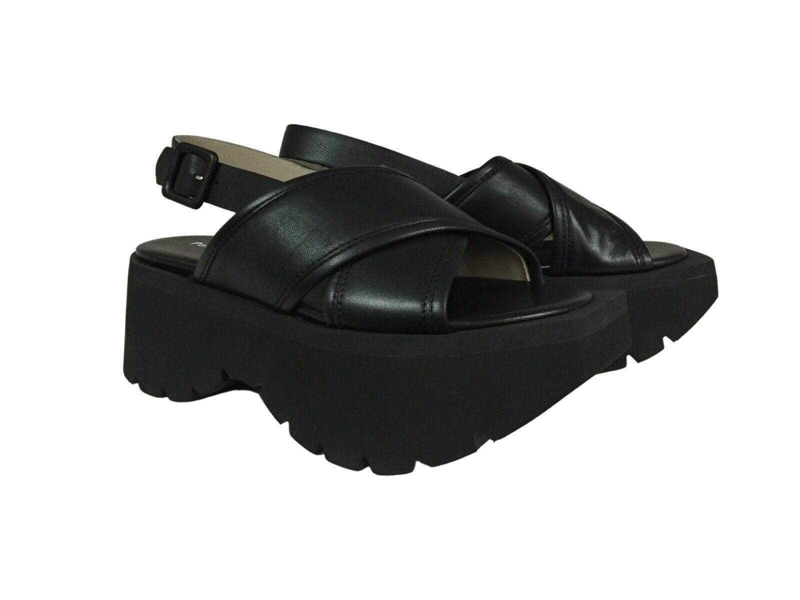 PATRIZIA BONFANTI sandalo donna pelle nero art ASUKA SUN 100% pelle MADE IN ITALY