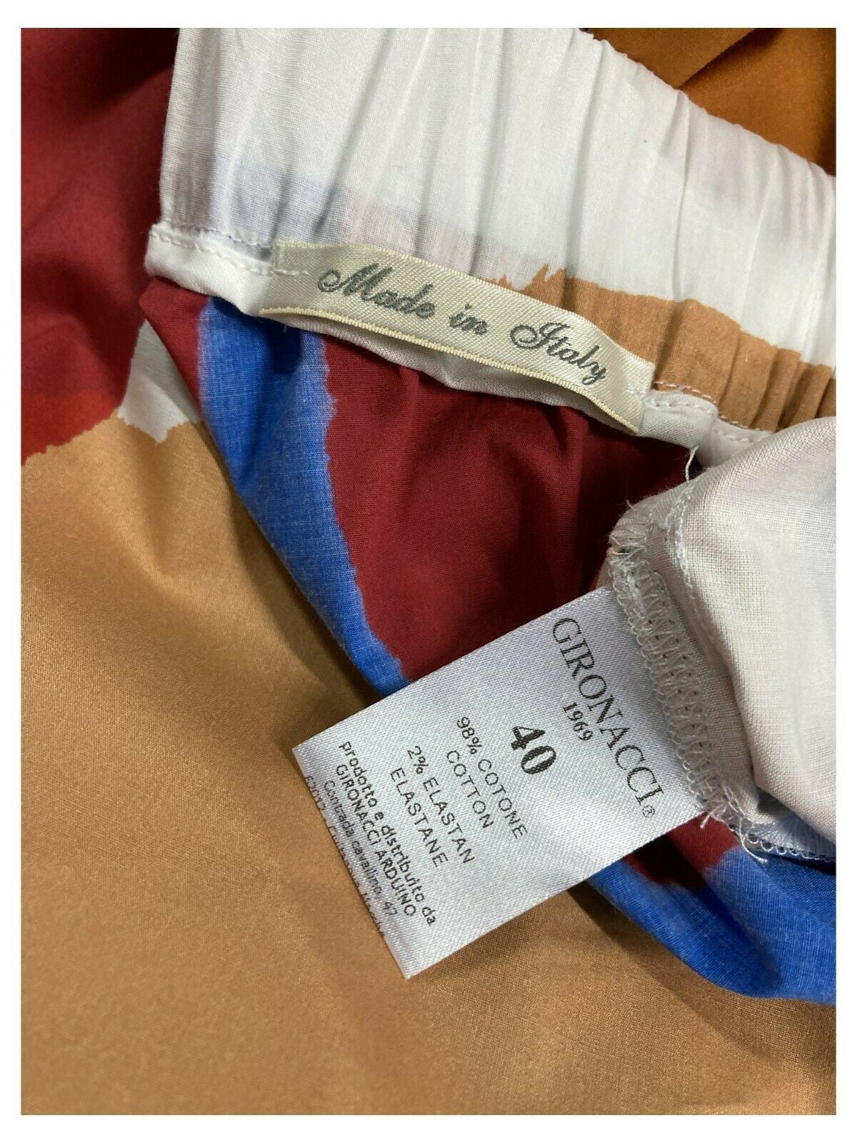 GIRONACCI 1969 gonna donna fantasia a ruota mod D1030 LIMA F414 MADE IN ITALY