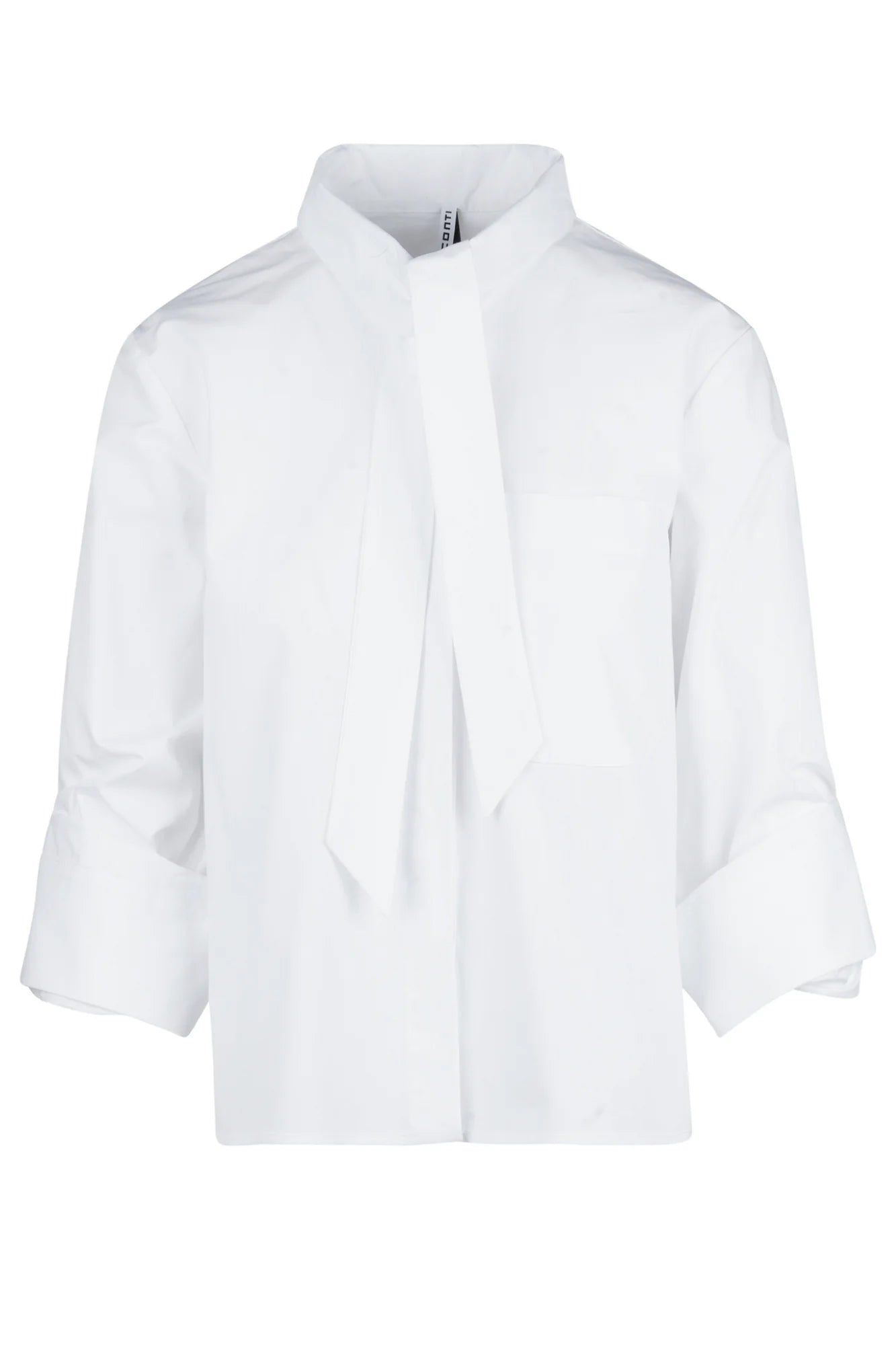 Camicia donna Liviana Conti F6SK66 DELSIE in 100% cotone bianco. Collo con fusciacca