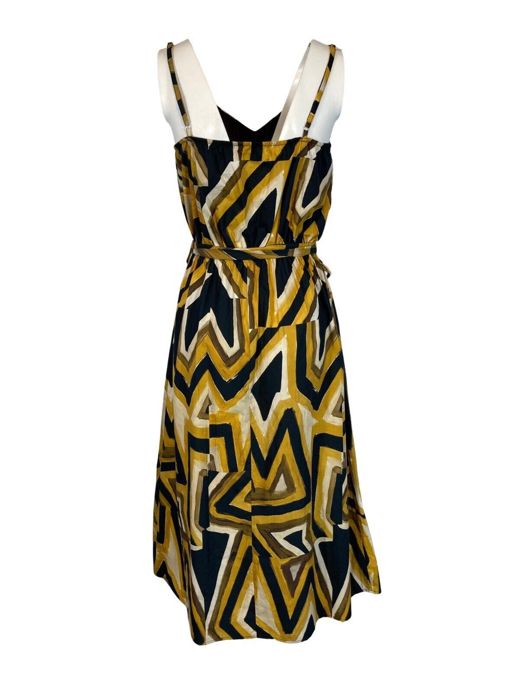 LA FEE MARABOUTEE abito donna fantasia senape/ocra/nero art FA-RO-LAURICE 100% cotone MADE IN ITALY