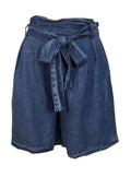 LA FEE MARABOUTEE short donna color denim leggero art FA-SH-MANDY 100% lyocell MADE IN ITALY