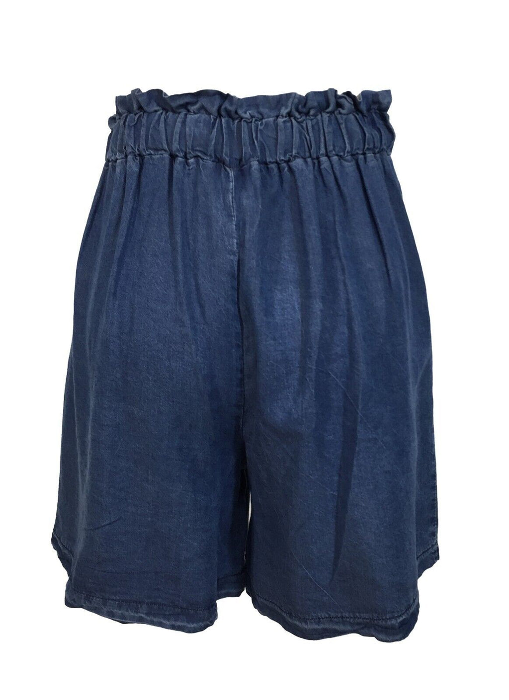 LA FEE MARABOUTEE short donna color denim leggero art FA-SH-MANDY 100% lyocell MADE IN ITALY