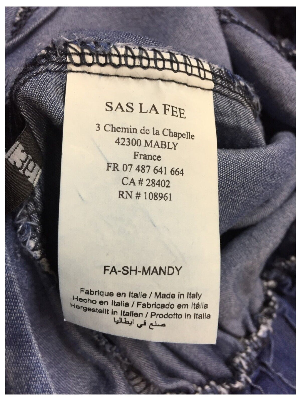 LA FEE MARABOUTEE short donna color denim leggero art FA-SH-MANDY 100% lyocell MADE IN ITALY