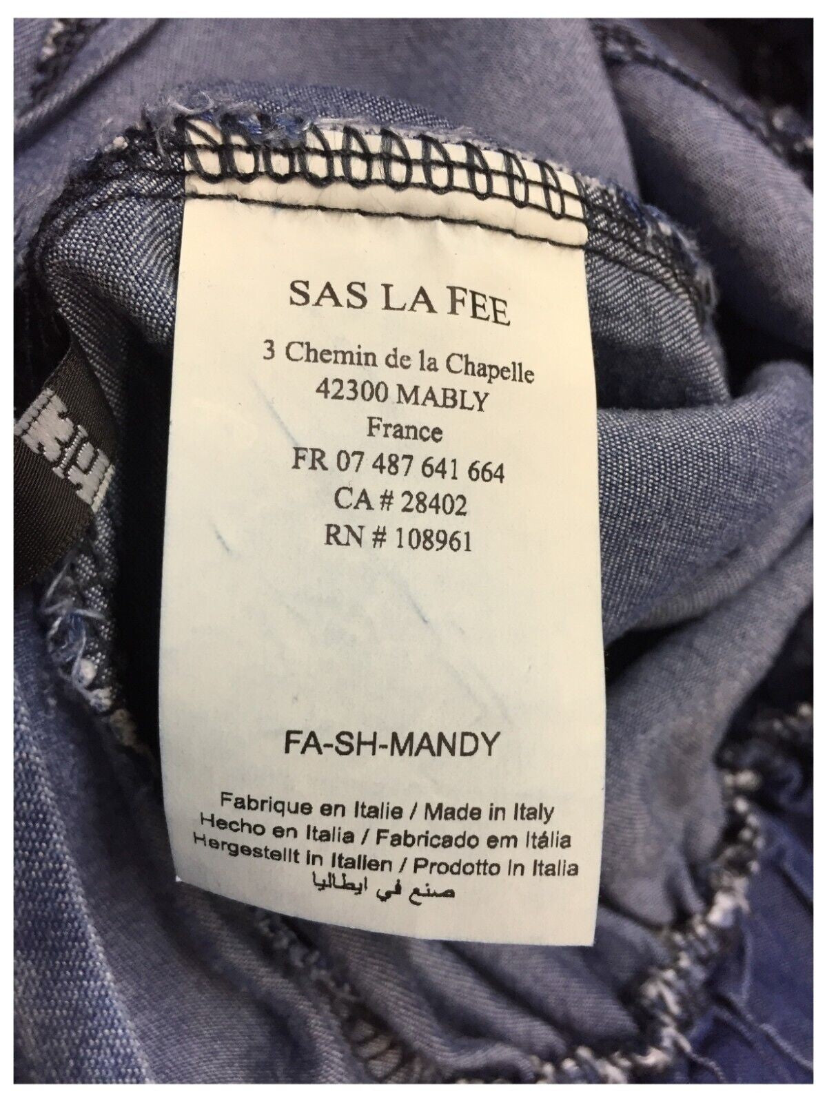 LA FEE MARABOUTEE short donna color denim leggero art FA-SH-MANDY 100% lyocell MADE IN ITALY