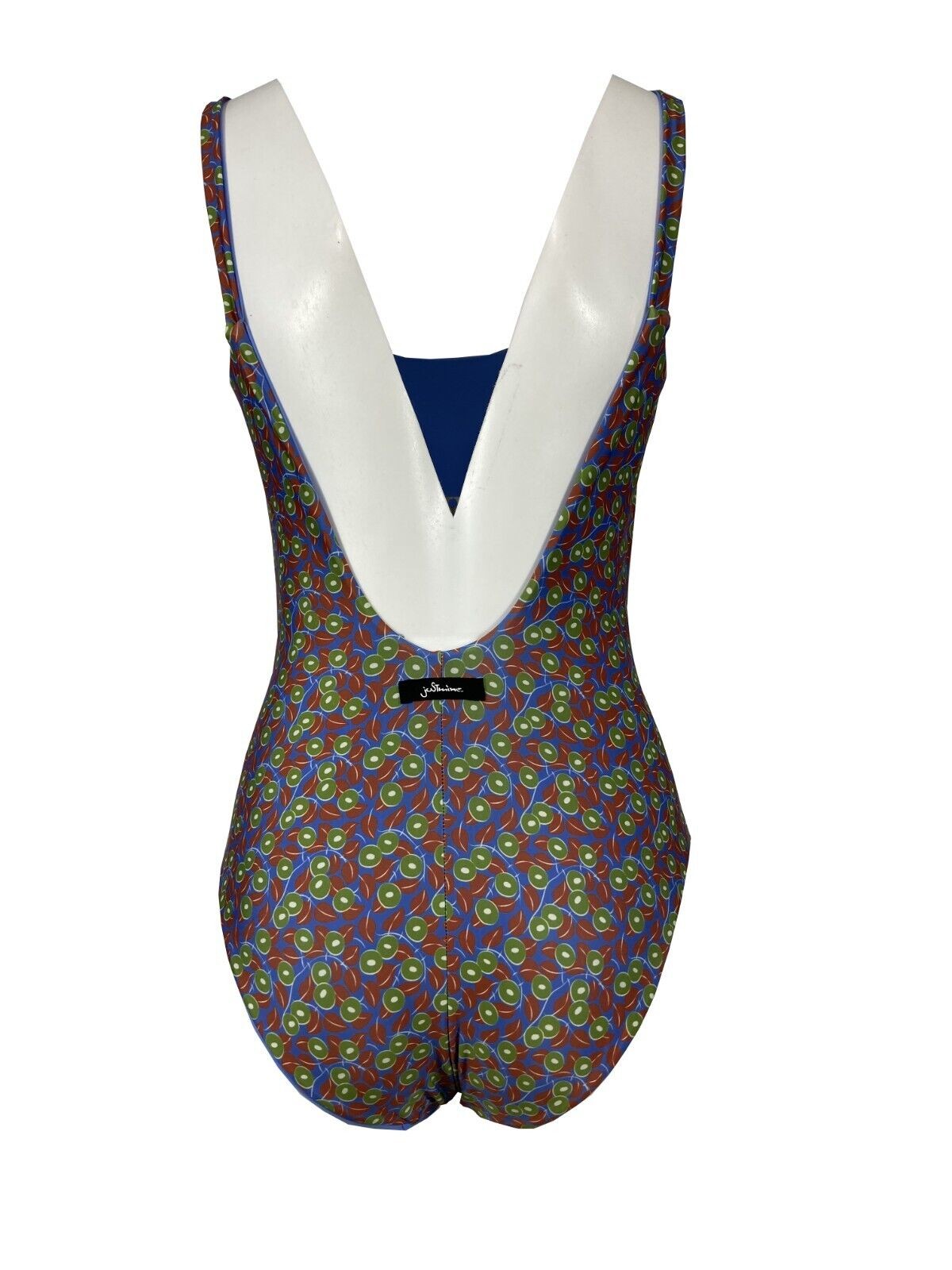 JUSTMINE costume donna intero double-face sky-olive-canyon art A7068000 DOUBLE BERRY MADE IN ITALY