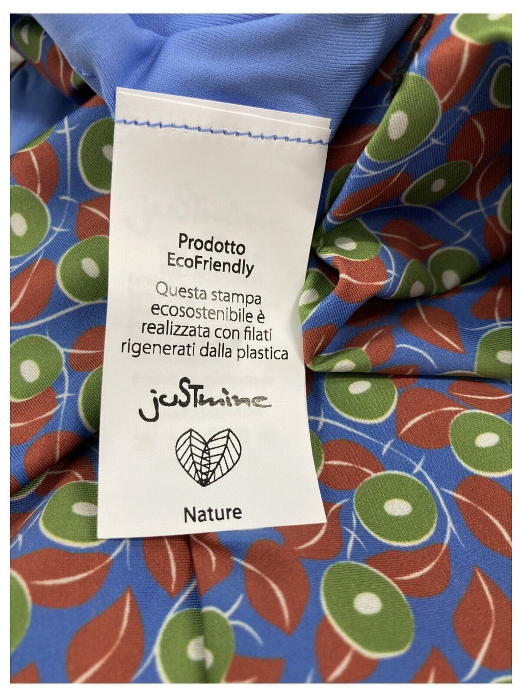 JUSTMINE costume donna intero double-face sky-olive-canyon art A7068000 DOUBLE BERRY MADE IN ITALY