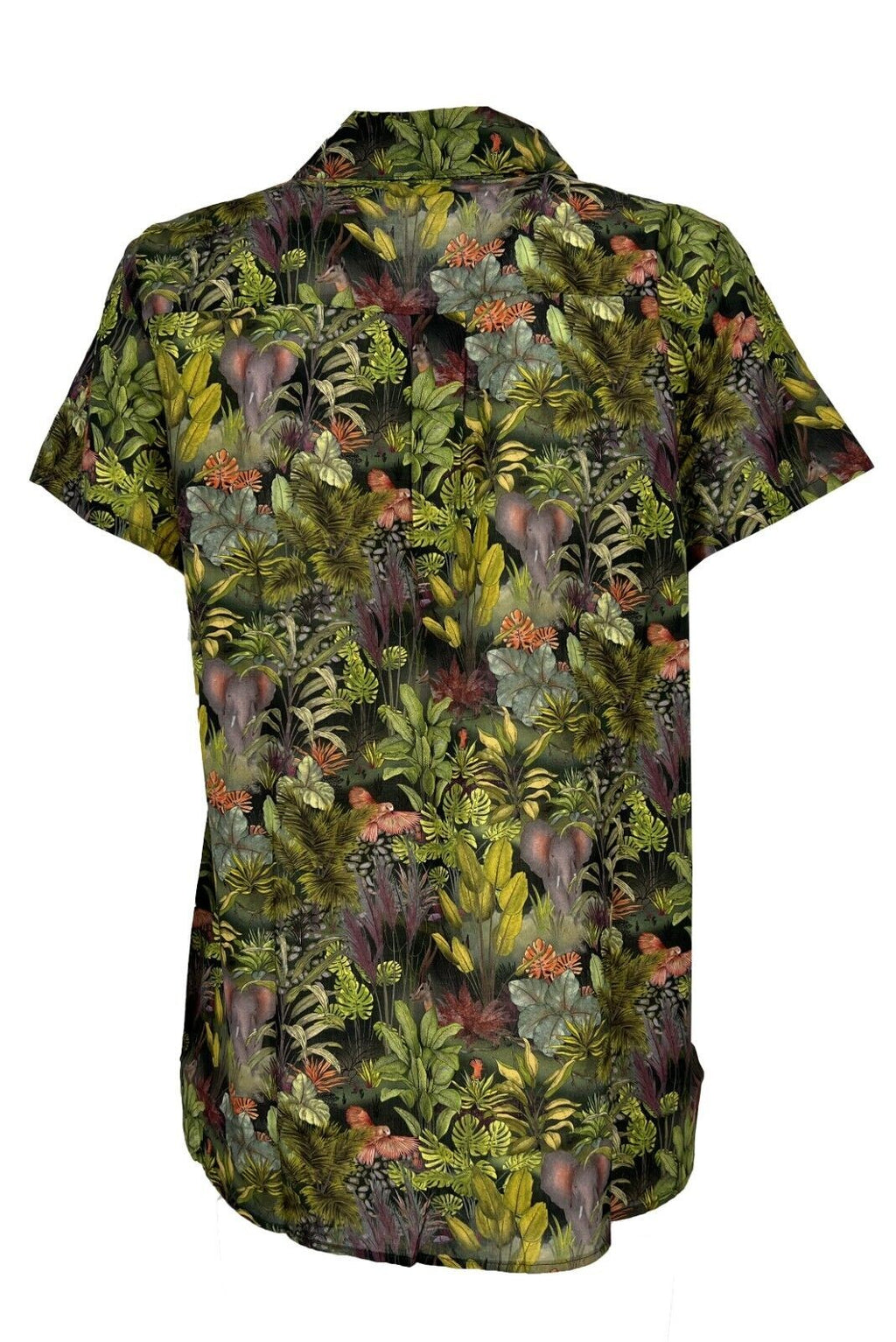 LA FEE MARABOUTEE camicia donna fantasia jungle verde art FD-CH-PURSIA 100% cotone