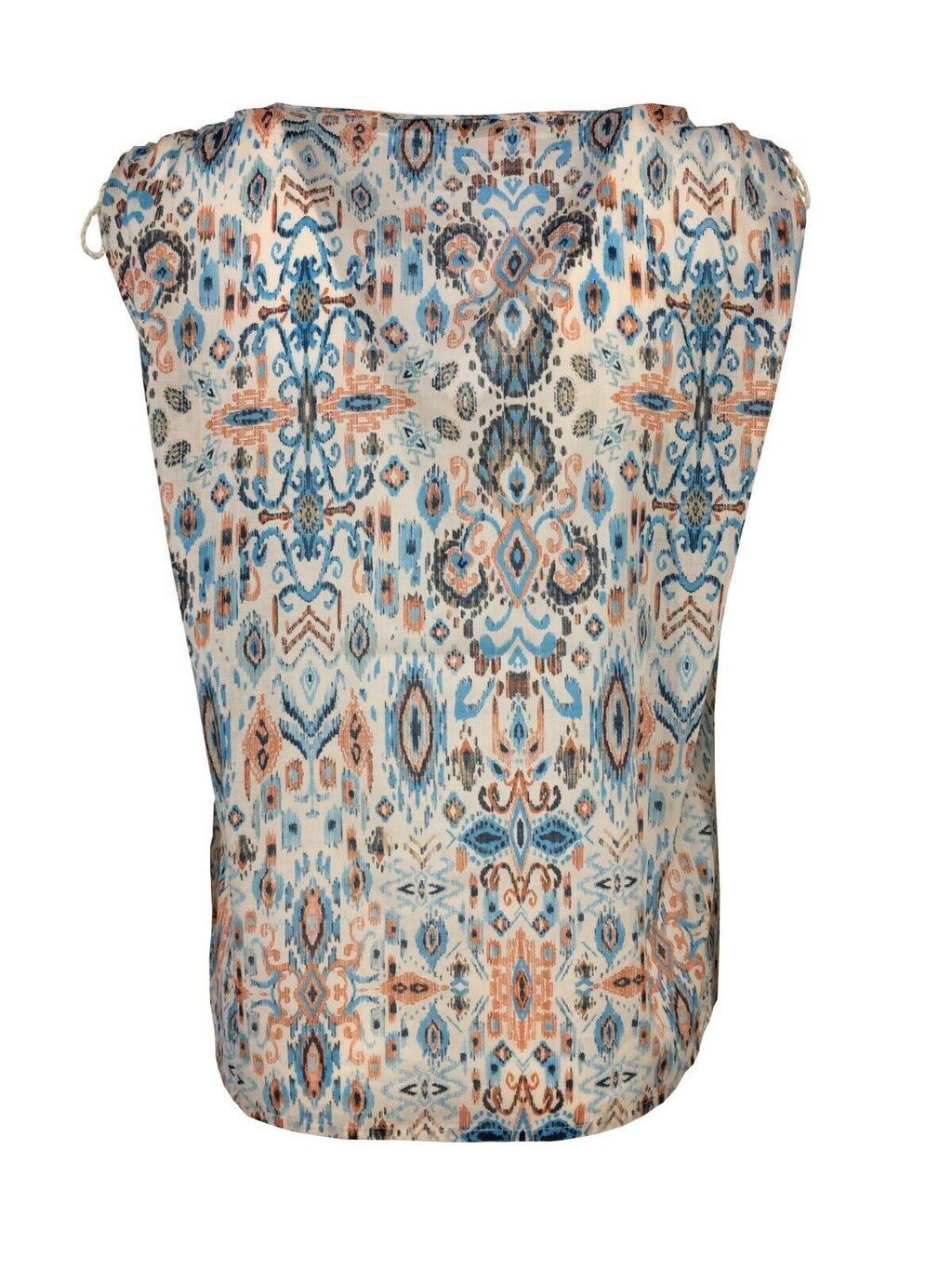LA FEE MARABOUTEE blusa donna cotone leggero turchese/arancio art FD-TO-BISMA-H 100% cotone MADE IN ITALY