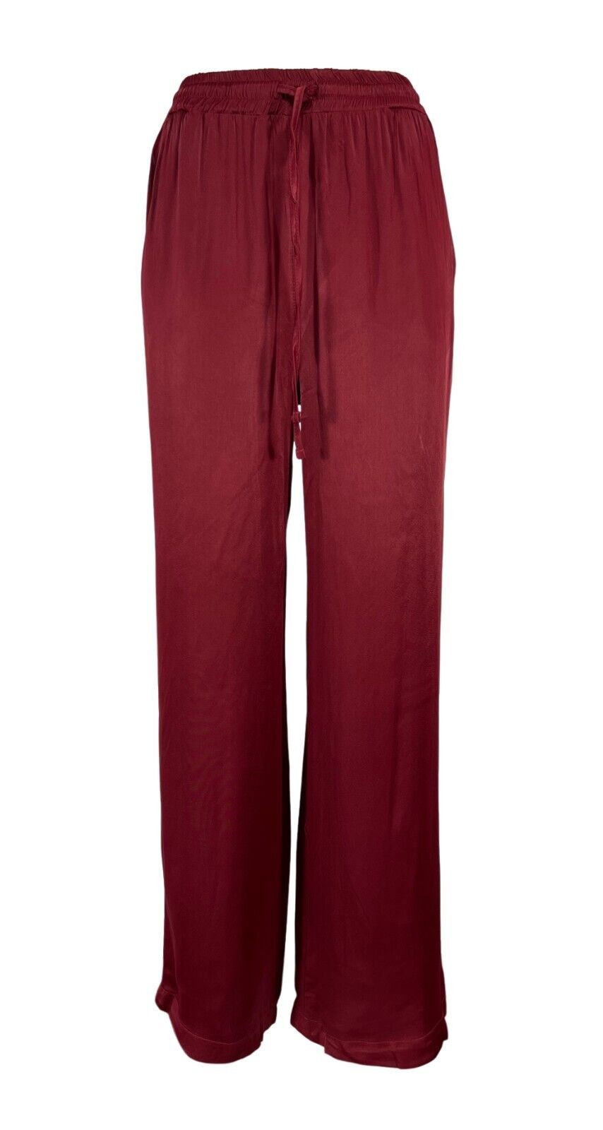 LA FEE MARABOUTEE pantalone donna palazzo bordeaux FD-PA-BACCHIA 100% viscosa MADE IN ITALY
