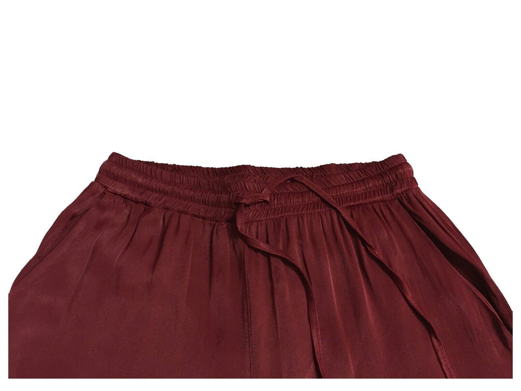LA FEE MARABOUTEE pantalone donna palazzo bordeaux FD-PA-BACCHIA 100% viscosa MADE IN ITALY