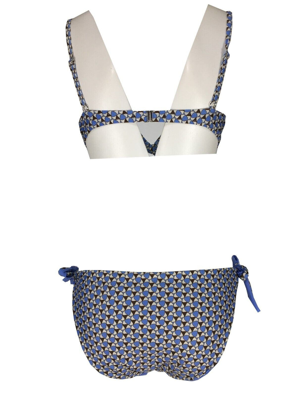 FEELING by JUSTMINE bikini donna push-up sky/brown  art B28296010 GEOFLOWER MADE IN ITALY