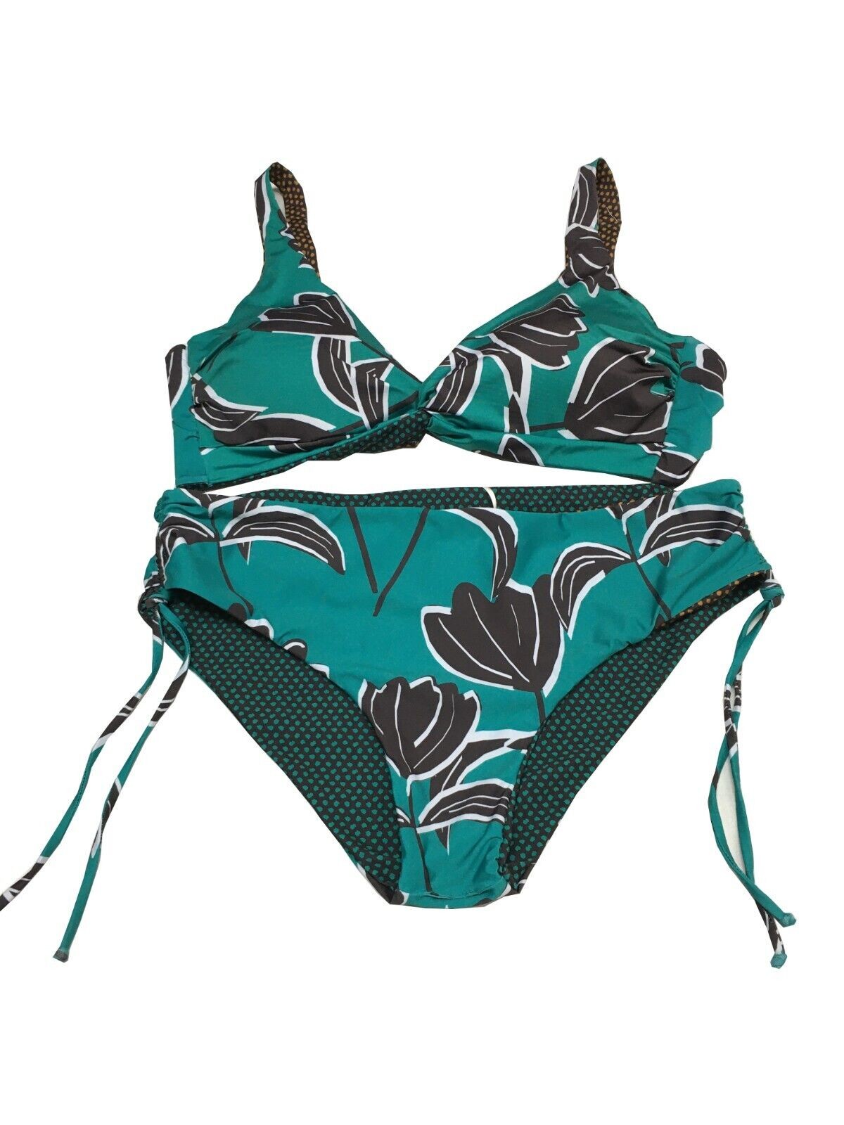 FEELING by JUSTMINE bikini donna double-face moro/smeraldo art R516C681 TULIPES MADE IN ITALY