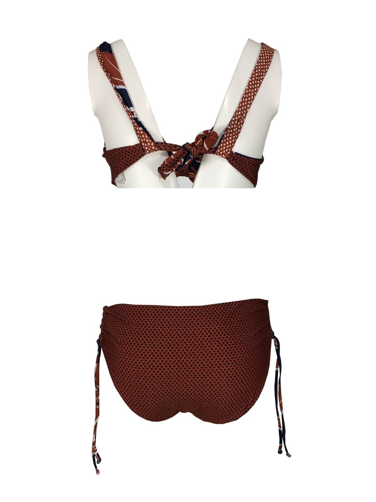 FEELING by JUSTMINE bikini donna double-face coccio/navy art R512C681 TULIPES MADE IN ITALY