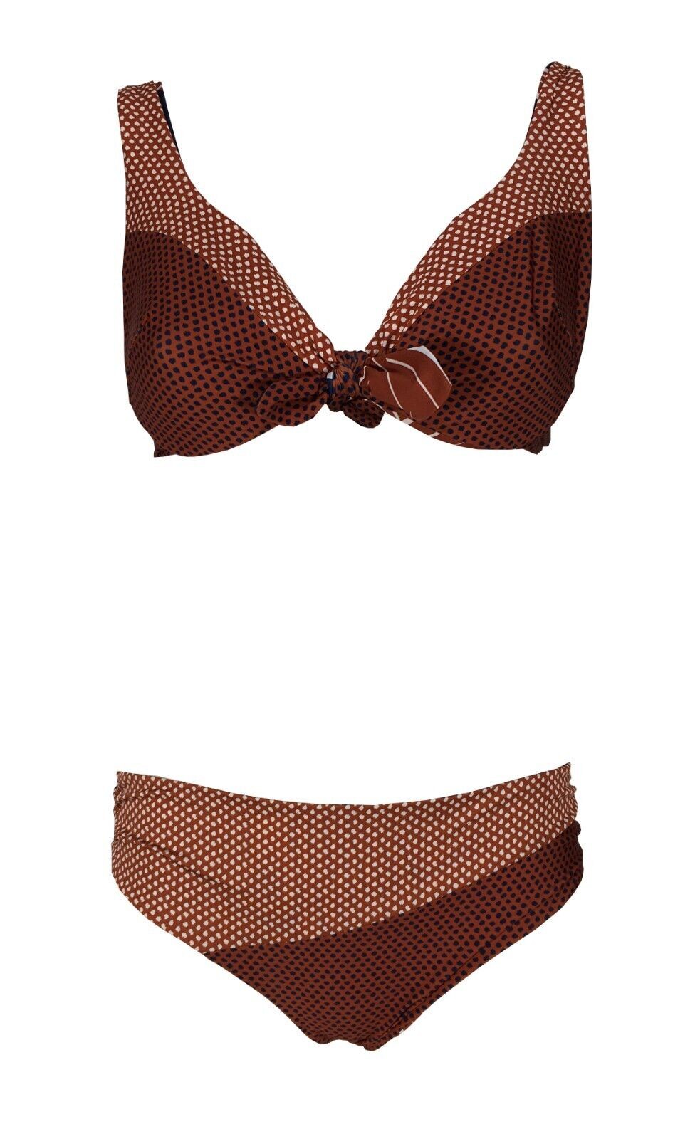 FEELING by JUSTMINE bikini donna double-face coccio/navy art R512C681 TULIPES MADE IN ITALY